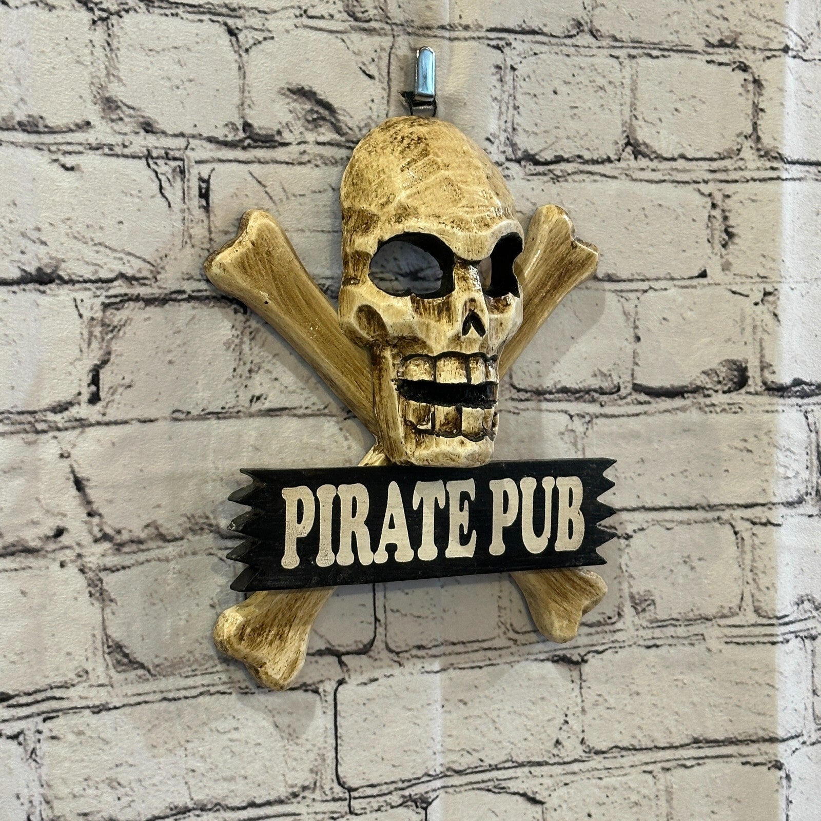 Skull & Crossbones Pirate Pub Pirate Sign Door Plaque 20cm x 20cm Handmade0