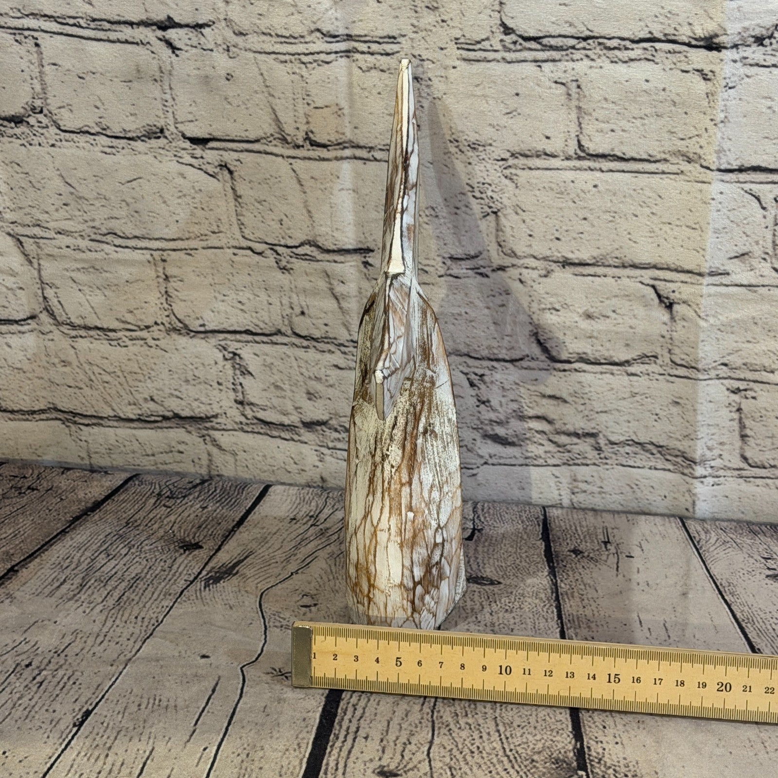 25cm x 25cm Whale Tail Brown Fish Wood Coastal Ocean Bathroom Decoration7