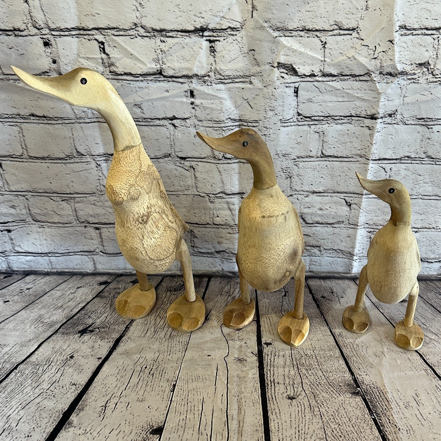 Looking Forward 40cm Tall Wooden Hairy Duckling Baby Duck Bamboo Root Fairtrade9