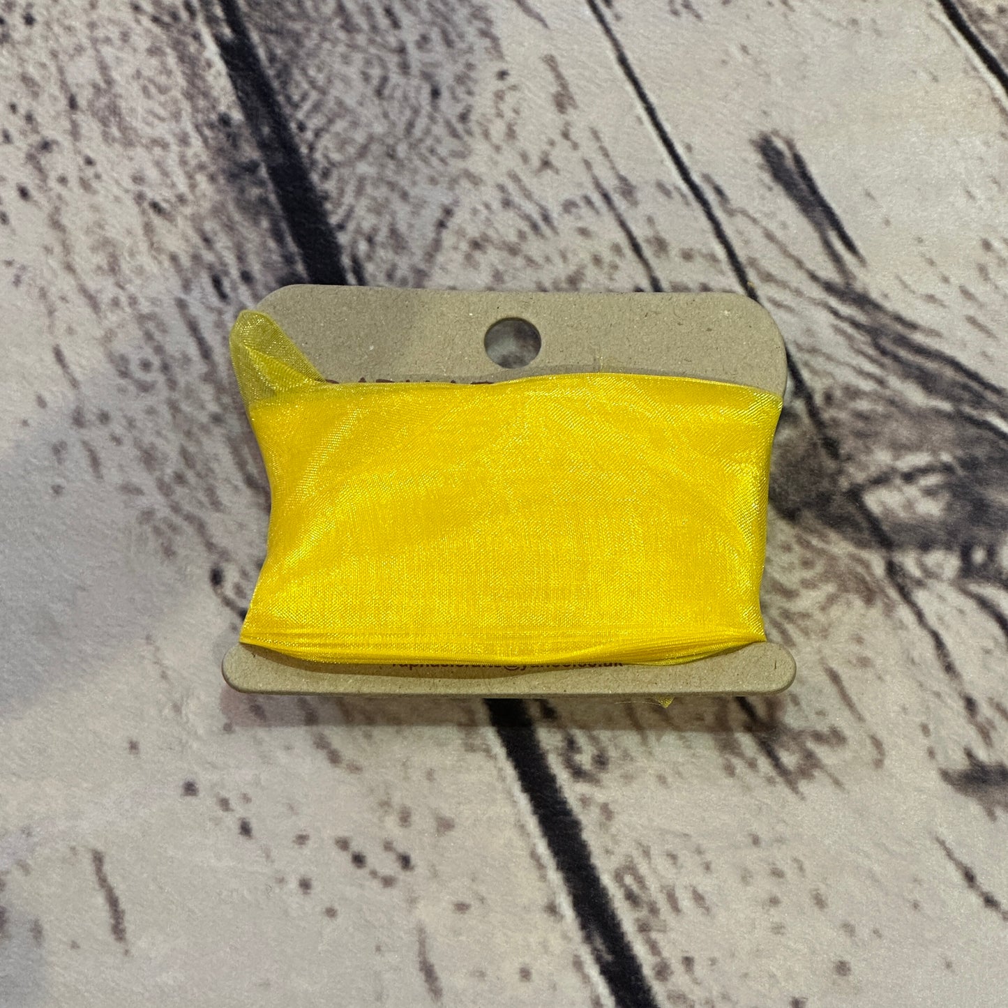 Organza Yellow Pattern 2 Inch Wide Ribbon 3 Meters