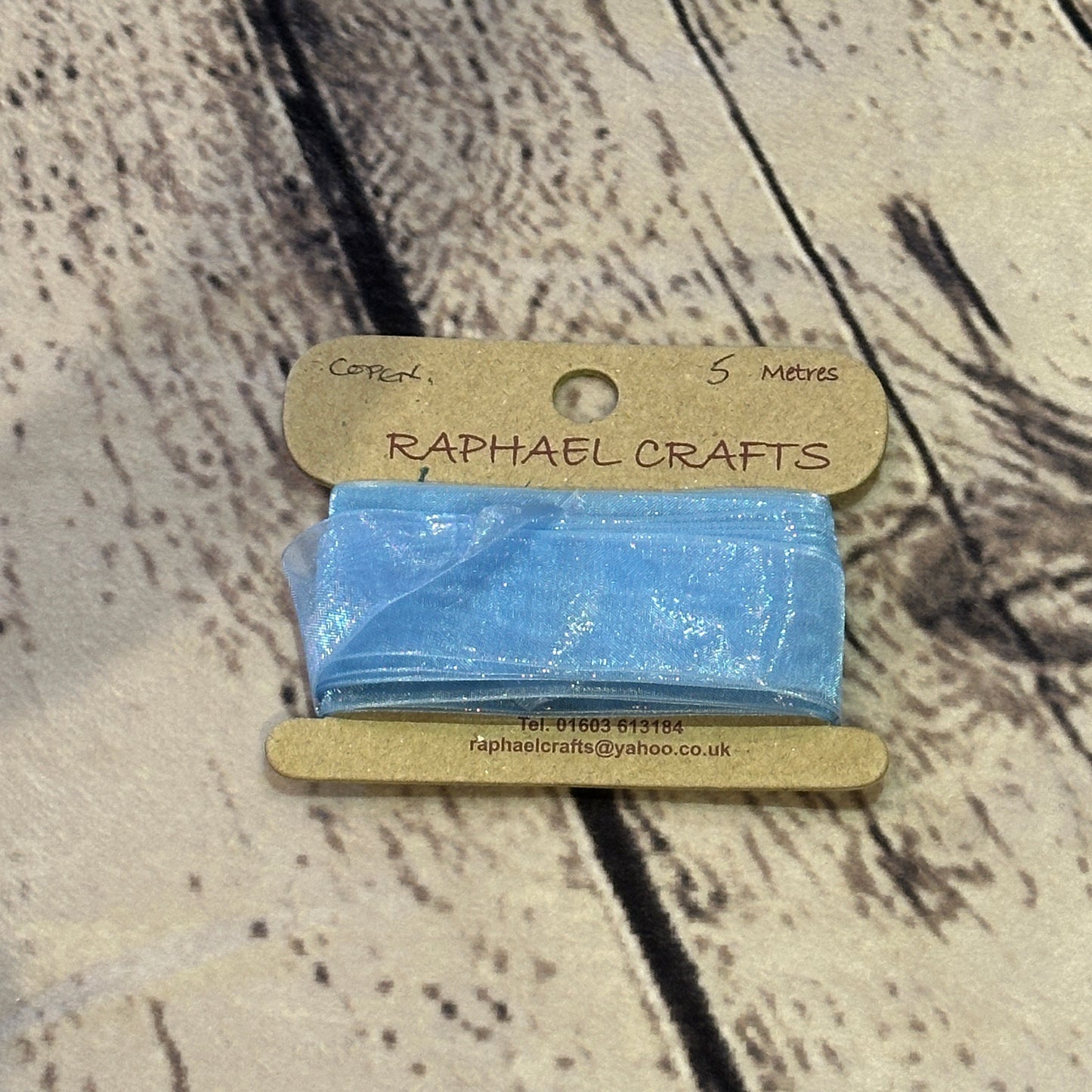 Organza Copen Pattern 1 Inch Wide Ribbon 5 Meters
