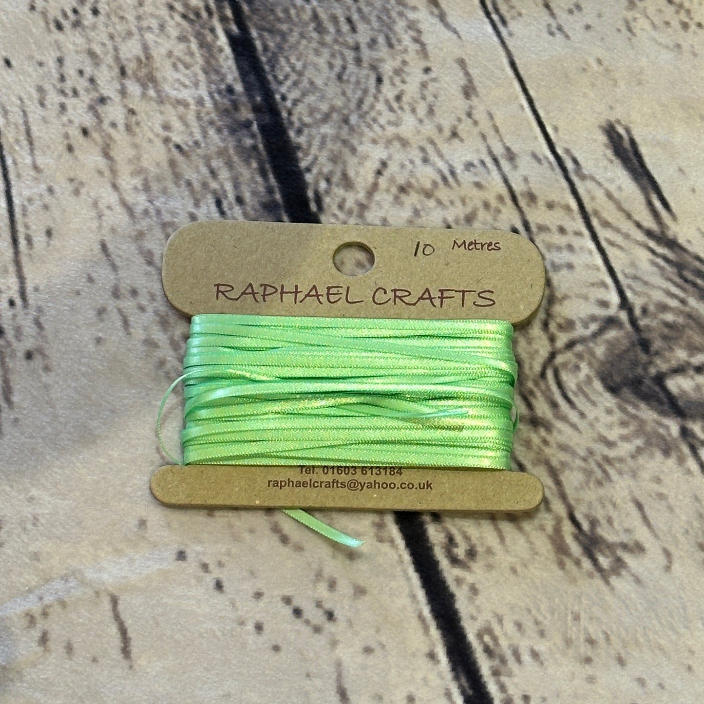 Double Faced Mint Satin Pattern 1/8 Inch Wide Ribbon 10 Meters