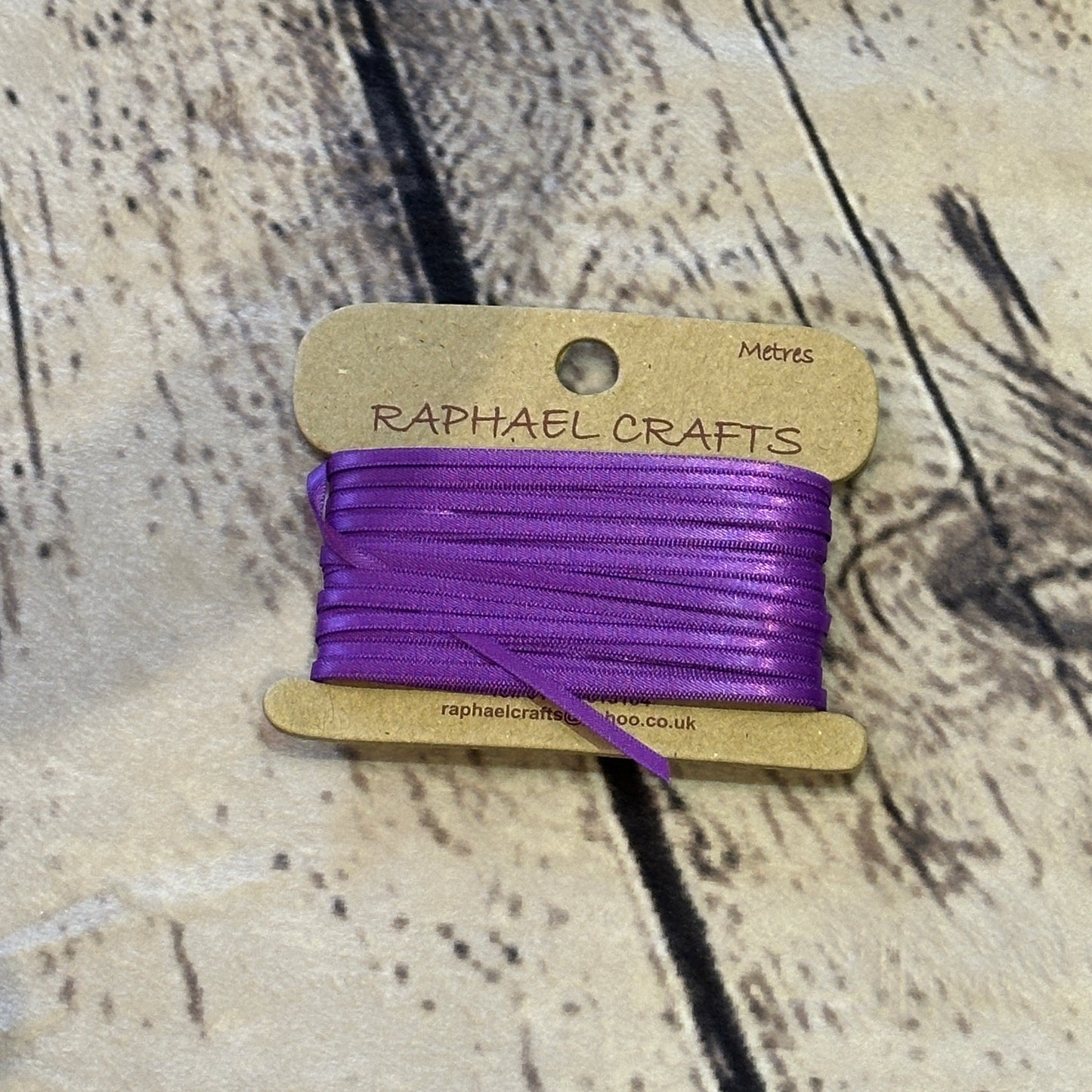 Double Faced Purple Satin Pattern 1/8 Inch Wide Ribbon 10 Meters