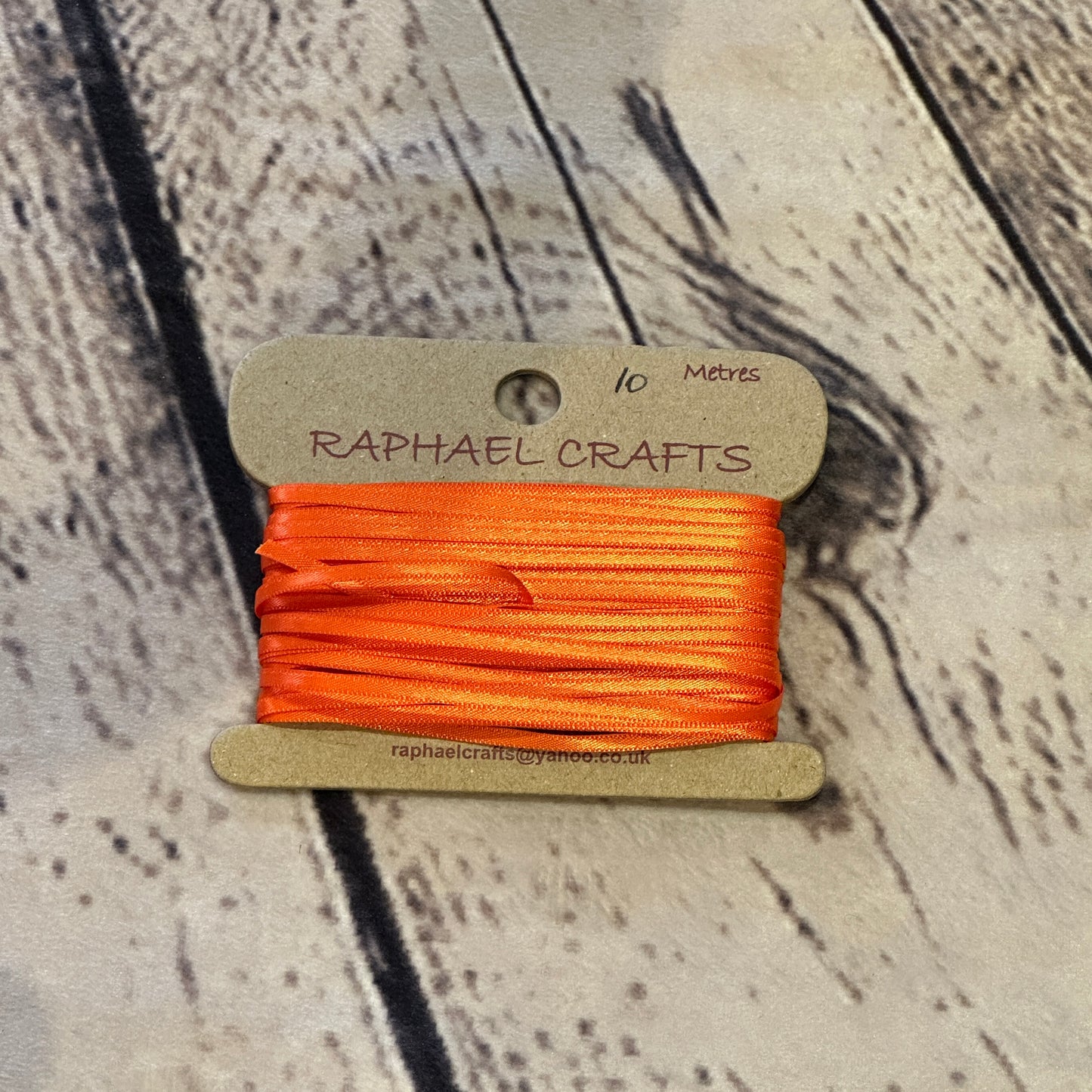 Double Faced Torrid Orange Satin Pattern 1/8 Inch Wide Ribbon 10 Meters