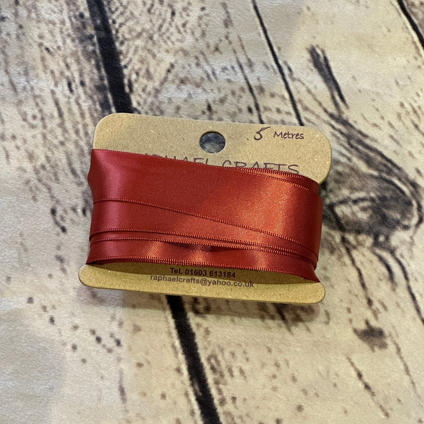 Double Faced Copper Satin Pattern 1 Inch Wide Ribbon 5 Meters