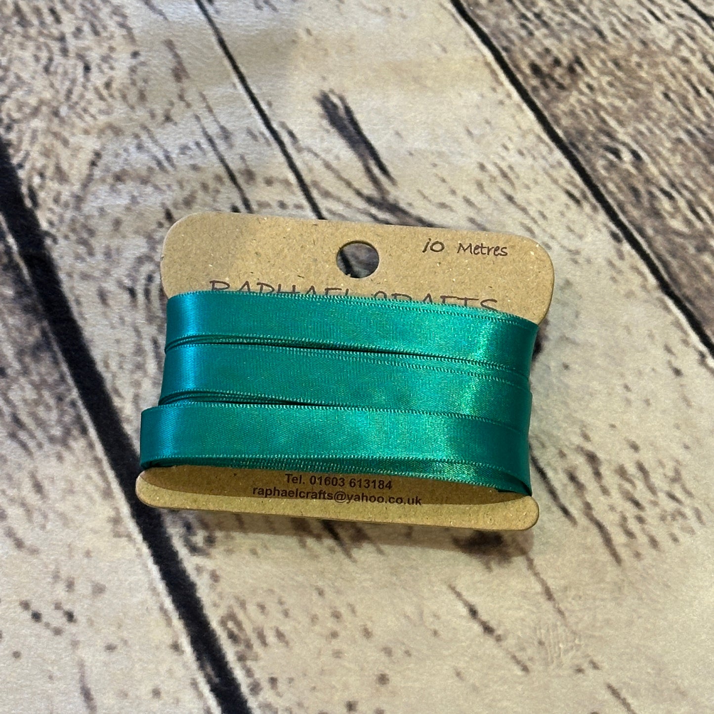 Single Faced Jade Satin Pattern 1/2 Inch Wide Ribbon 10 Meters