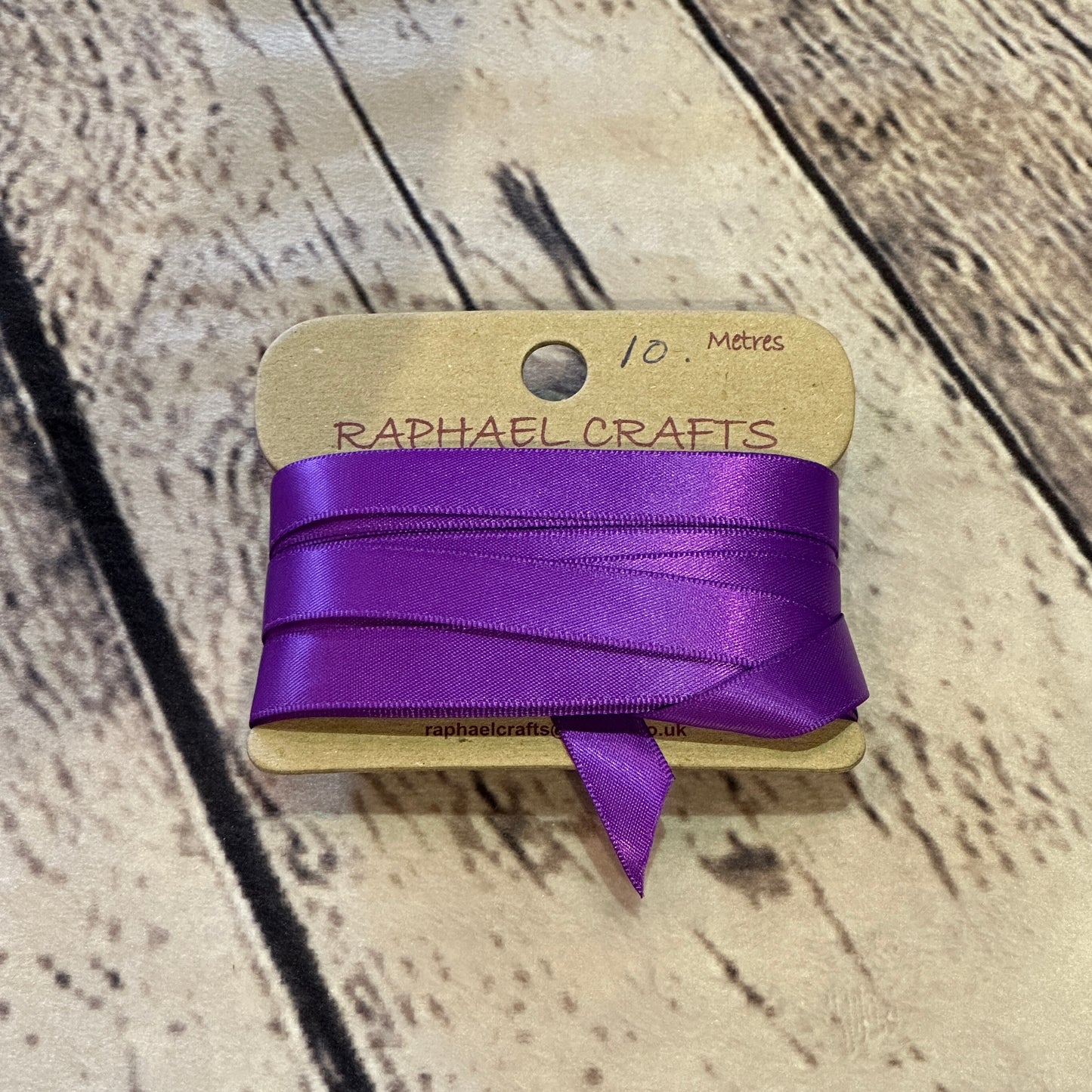 Double Faced Purple Satin Pattern 1/2 Inch Wide Ribbon 10 Meters