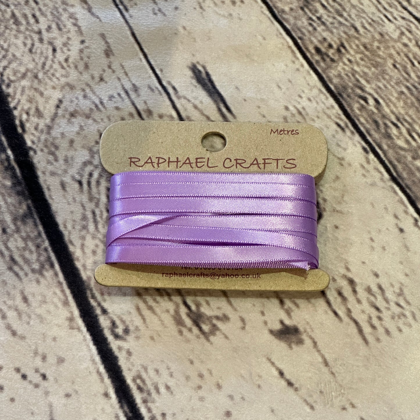 Double Faced Hyacinth Satin Pattern 1/4 Inch Wide Ribbon 10 Meters