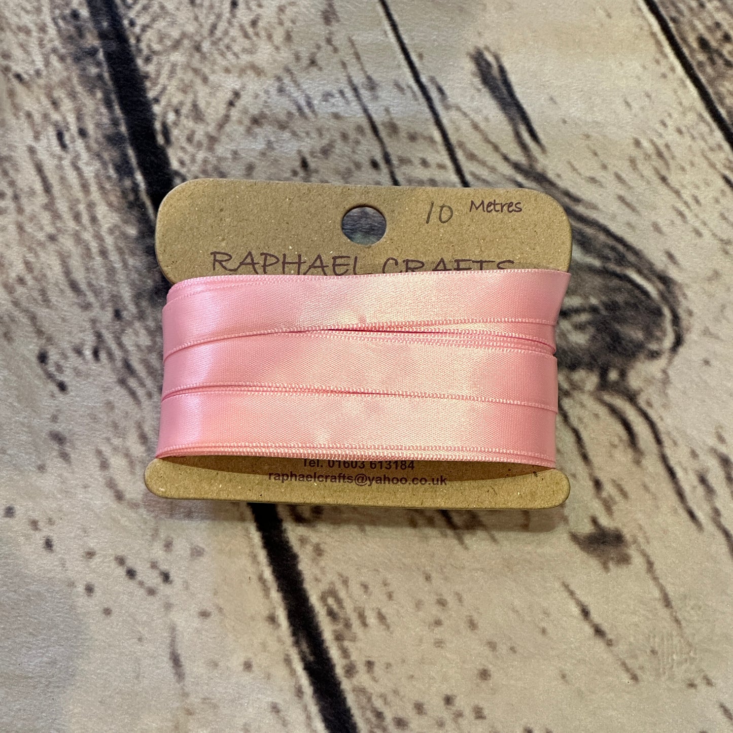 Single Faced Pink Satin Pattern 1/2 Inch Wide Ribbon 10 Meters