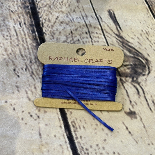 Double Faced Viola Satin Pattern 1/8 Inch Wide Ribbon 10 Meters