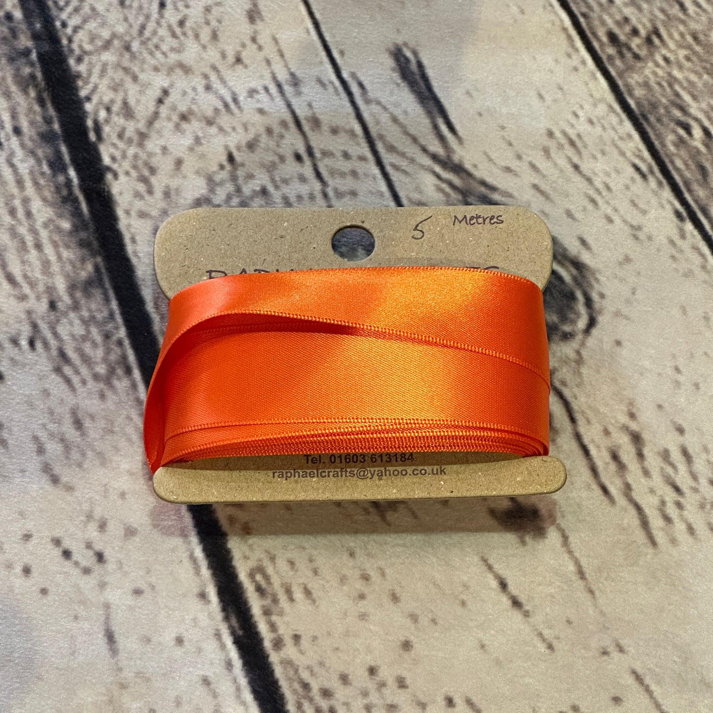 Double Faced Torrid Orange Satin Pattern 1 Inch Wide Ribbon 5 Meters