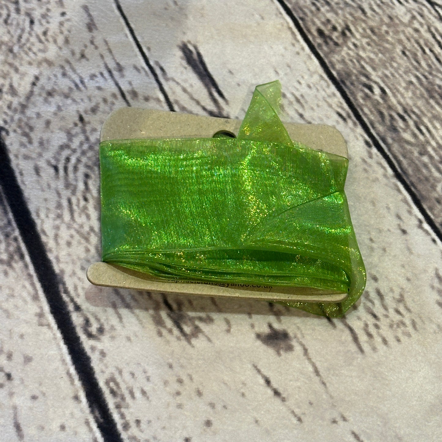Organza Kiwi Pattern 2 Inch Wide Ribbon 3 Meters