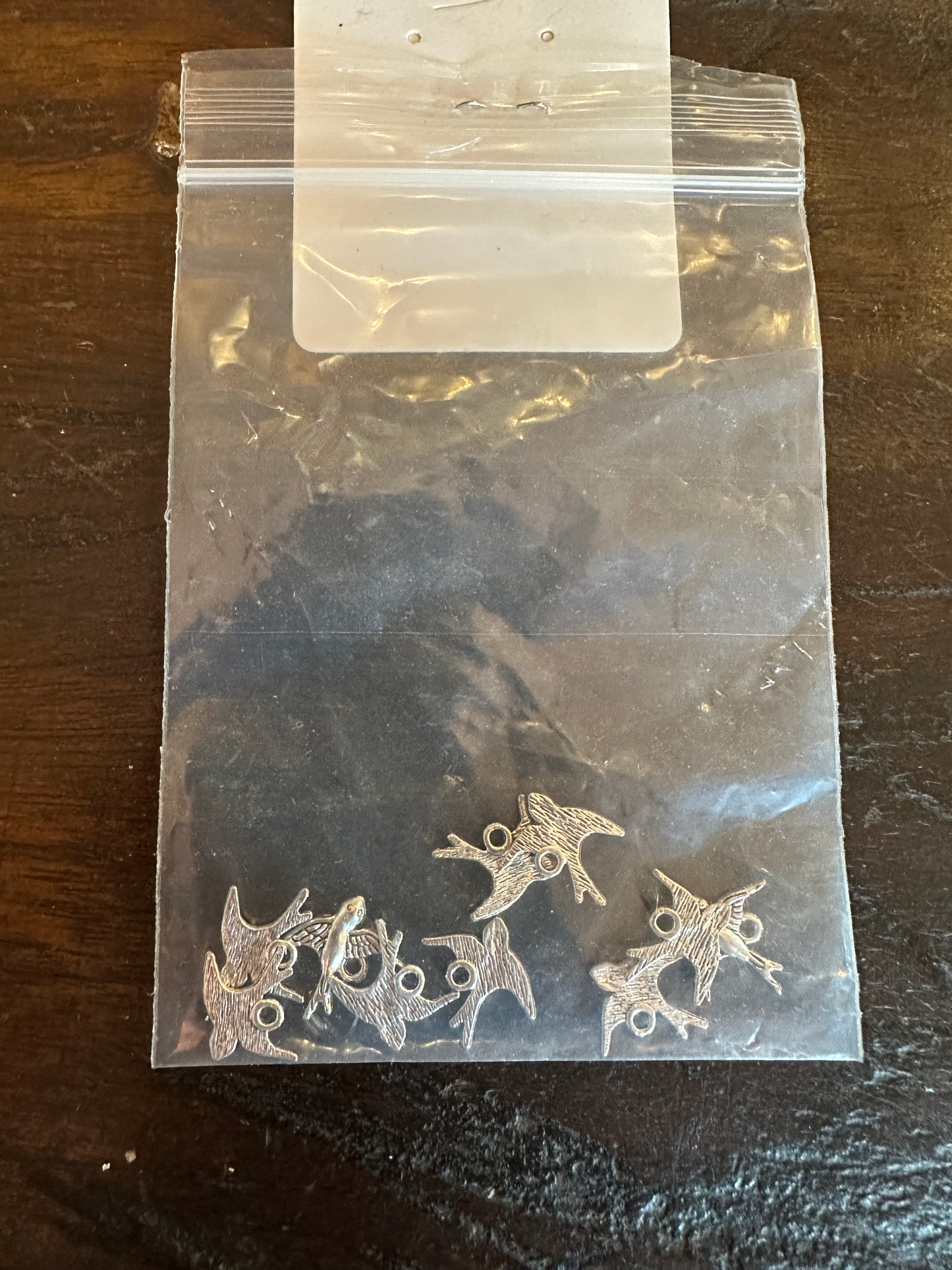 Jewellery Making Swift Bird Charms Pack Of 10 Silver Colour