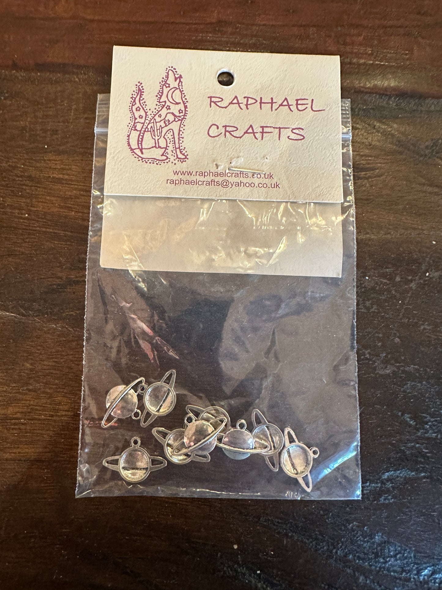 Jewellery Making Planet Charms Pack Of 10 Silver Colour