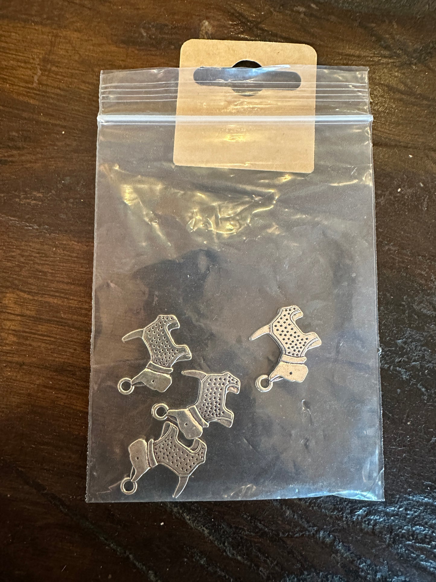 Jewellery Making Scotty Dog Charms Pack Of 4 Silver Colour