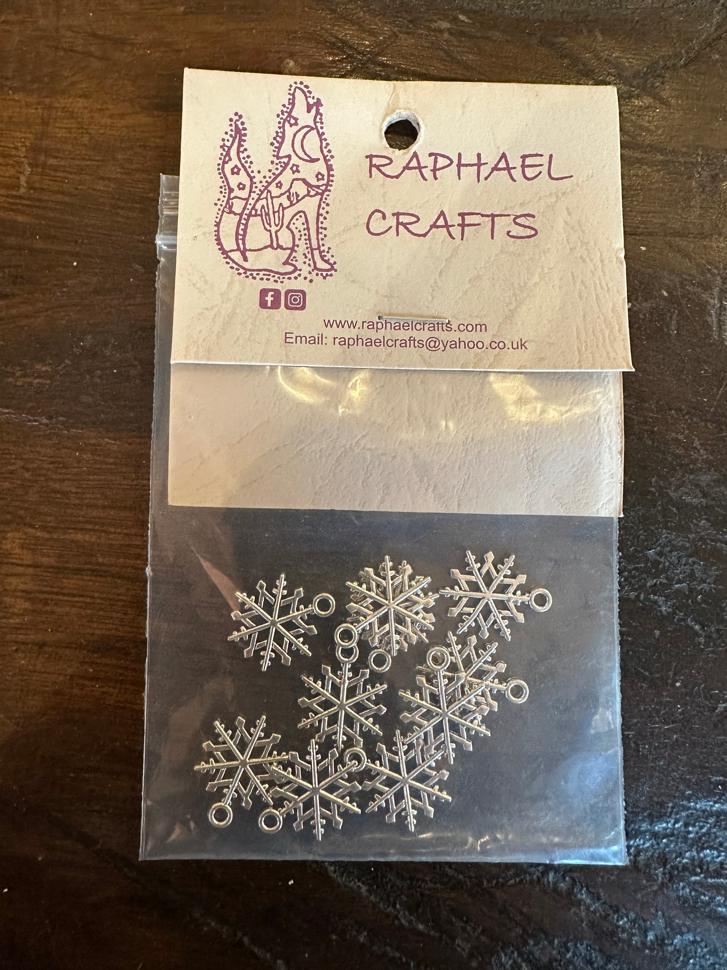 Jewellery Making Snowflake Charms Pack Of 10 Silver Colour