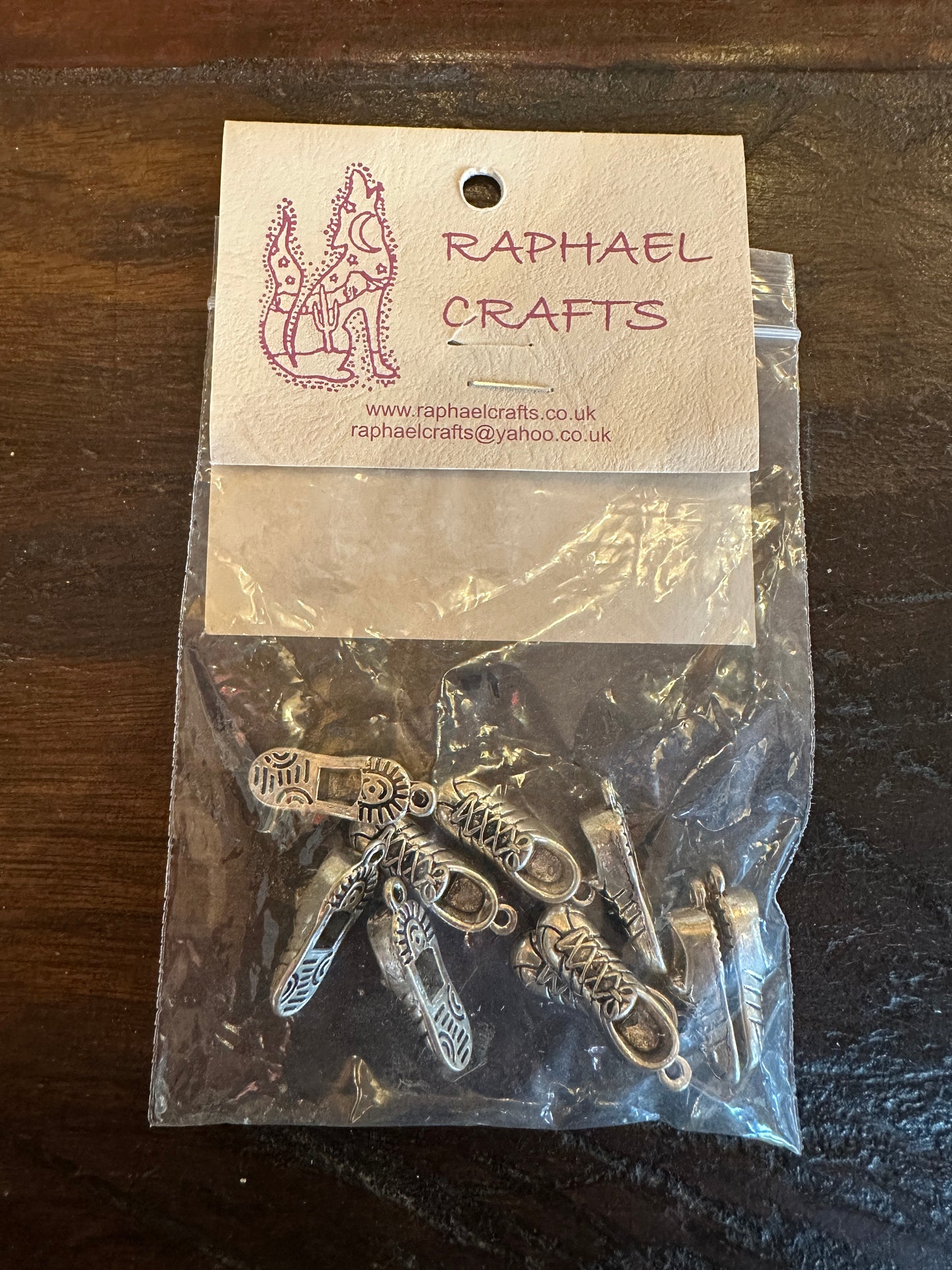 Jewellery Making Shoe Charms Pack Of 10 Silver Colour