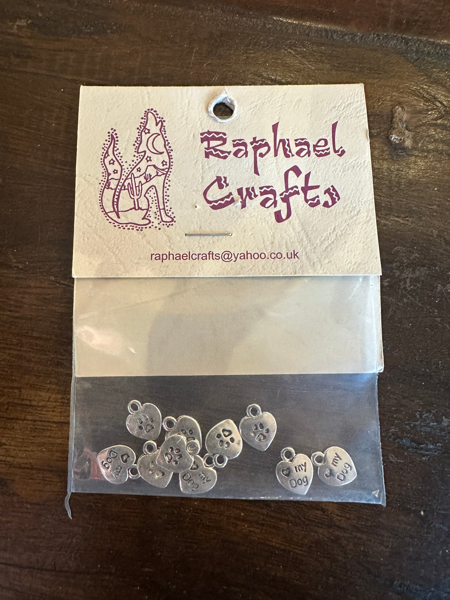 Jewellery Making I Love My Dog Charms Pack Of 10 Silver Colour