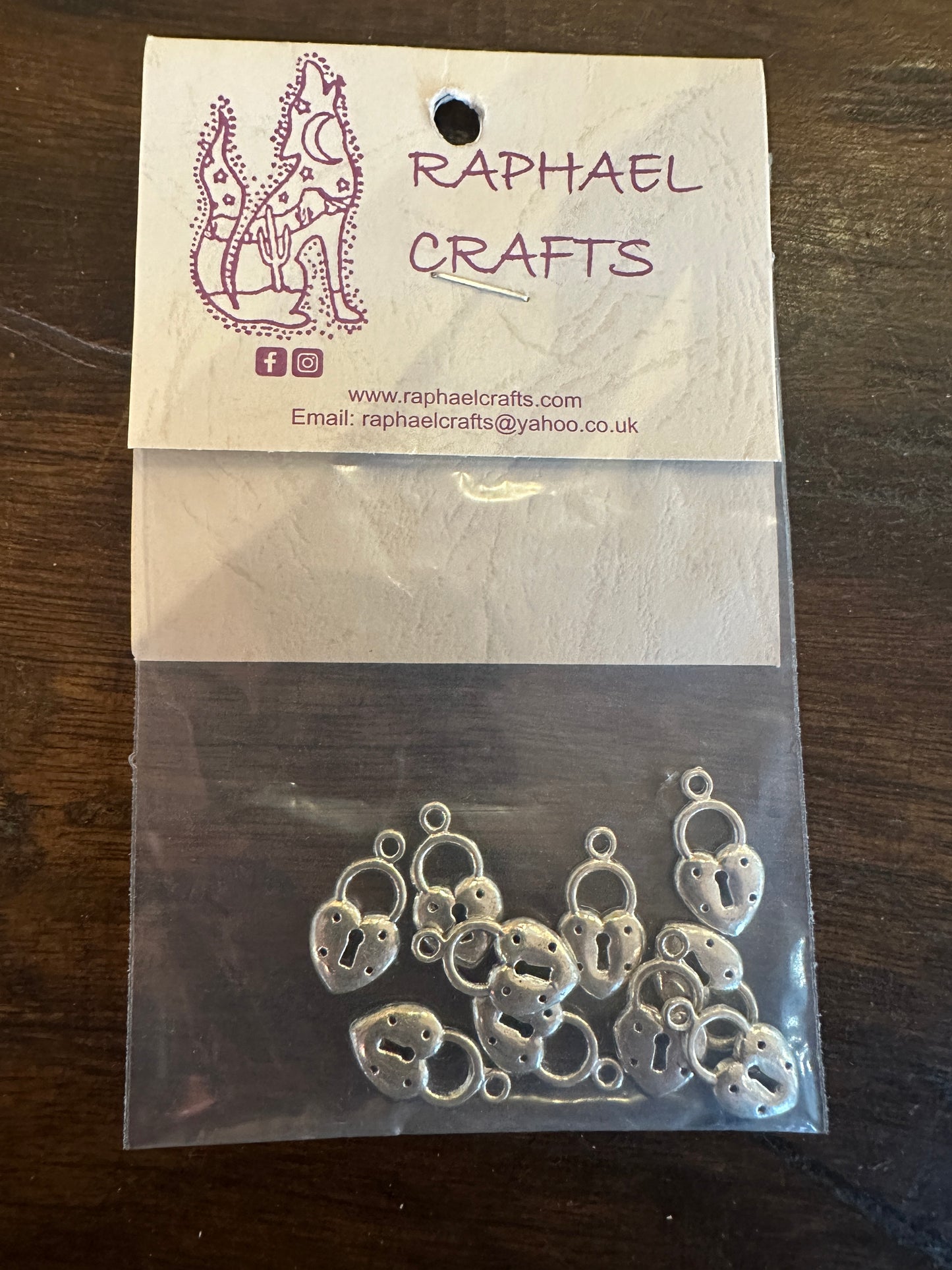 Jewellery Making Heart Lock Charms Pack Of 10 Silver Colour