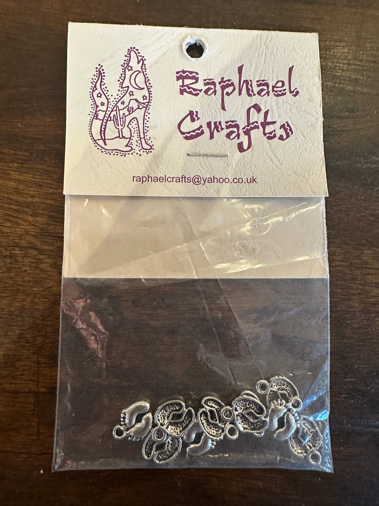 Jewellery Making Feet Charms Pack Of 10 Silver Colour