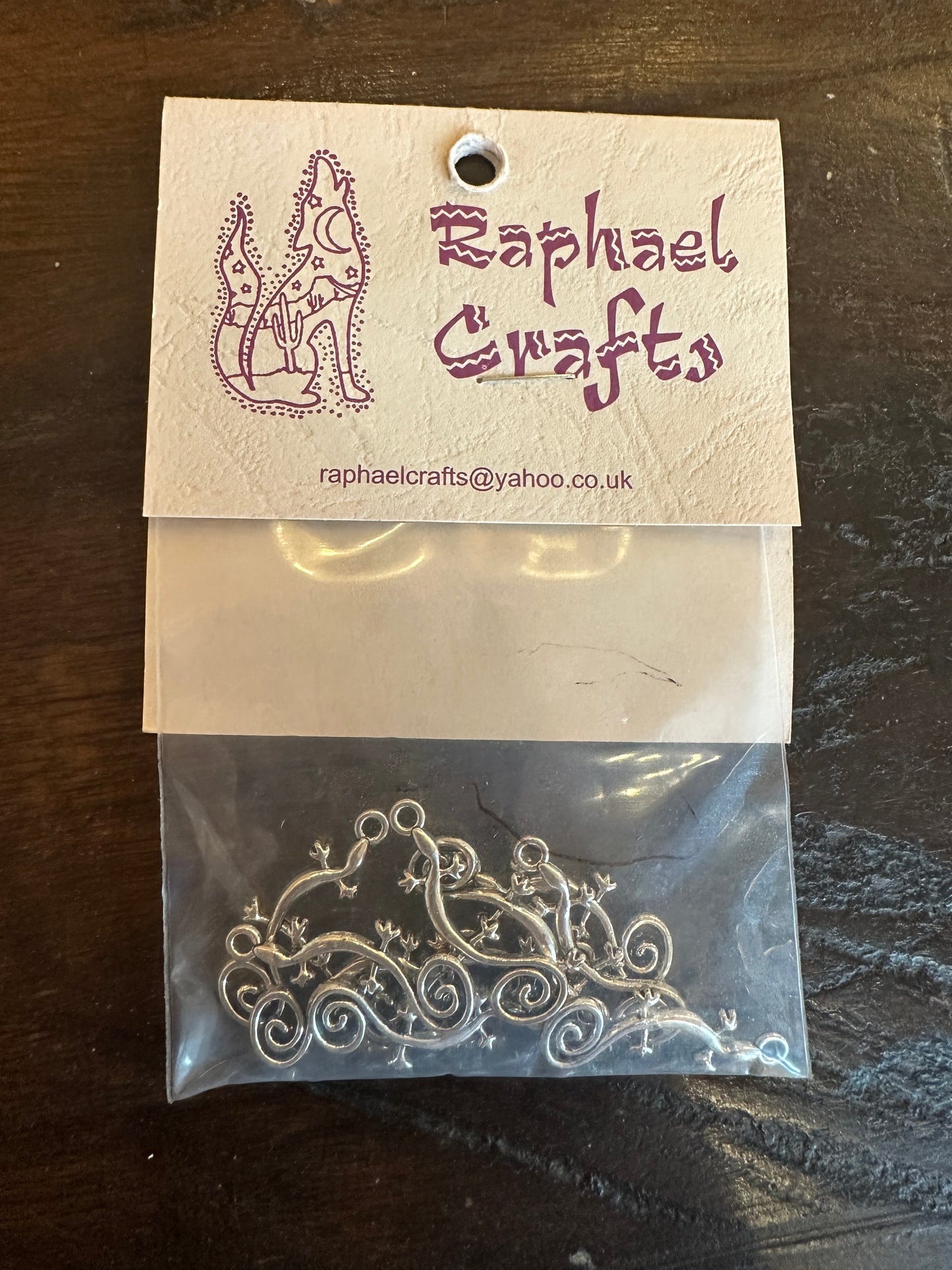 Jewellery Making Gecko Charms Pack Of 10 Silver Colour