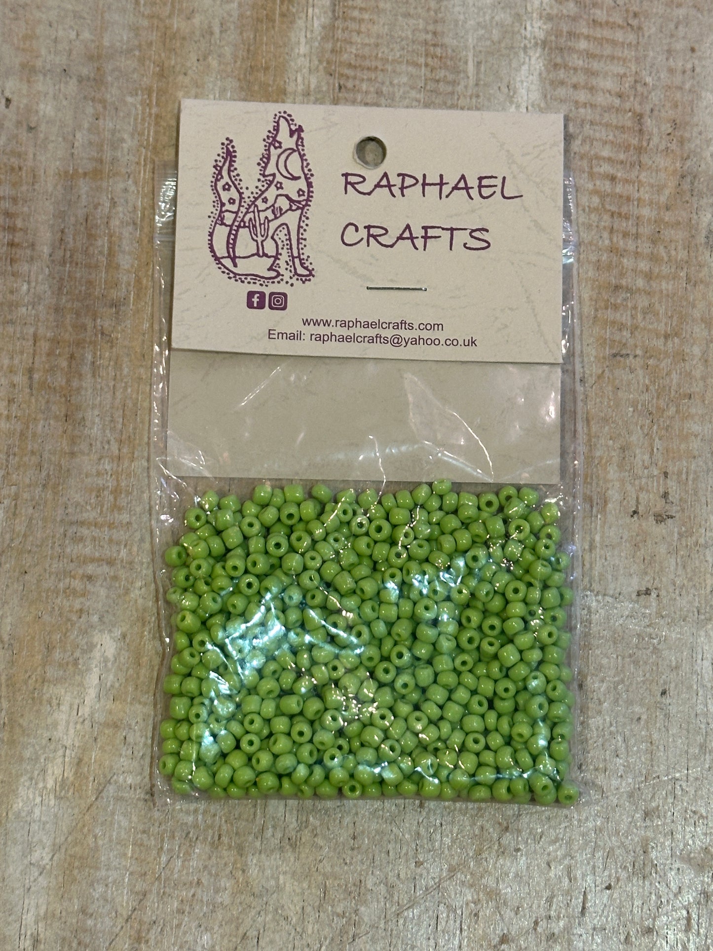 Glass Seed Beads Chartreuse Green Size 6 50g