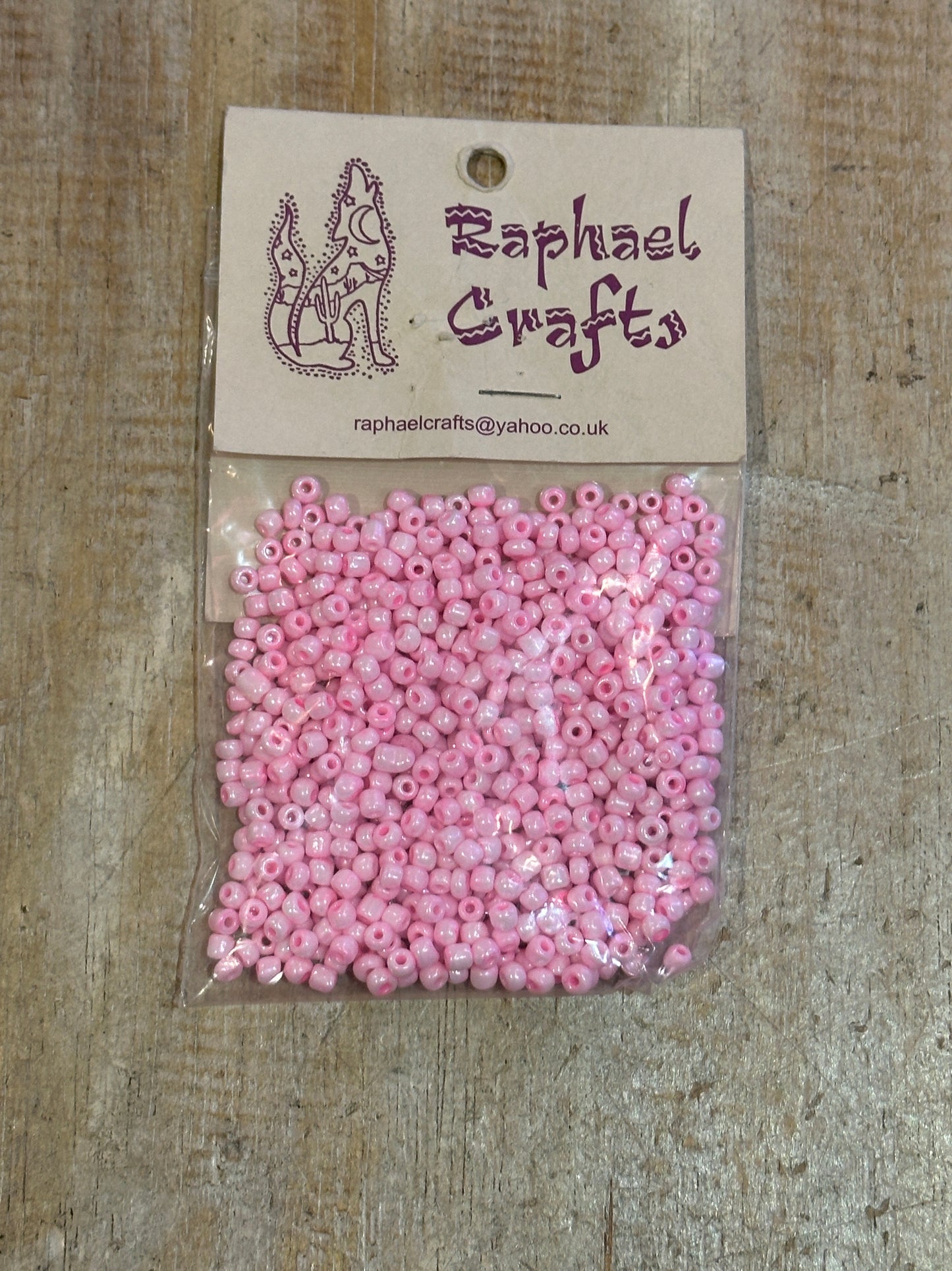Glass Seed Beads Baby Pink Size 6 50g