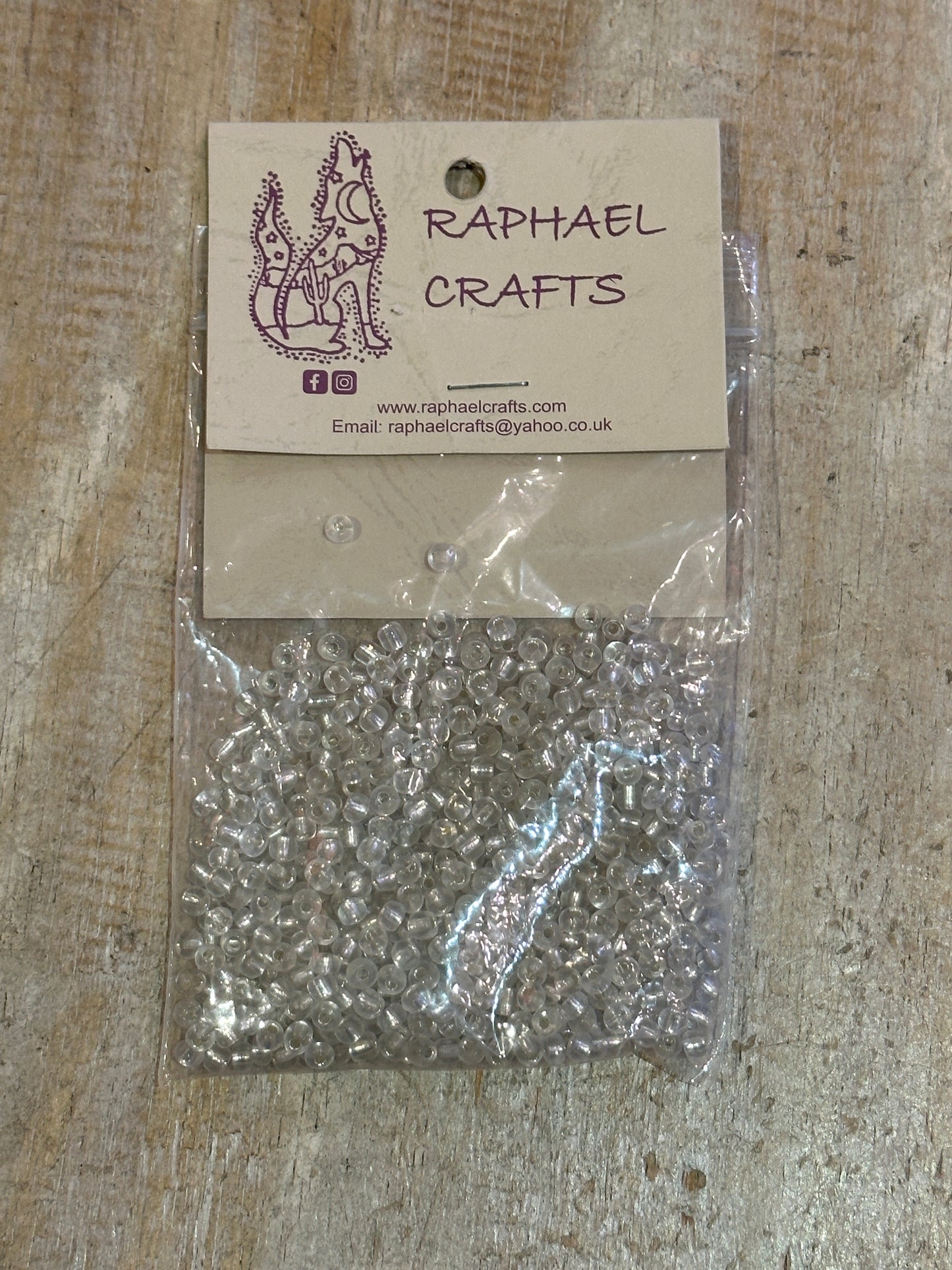 Glass Seed Beads Silver Silver Lined Size 6 50g