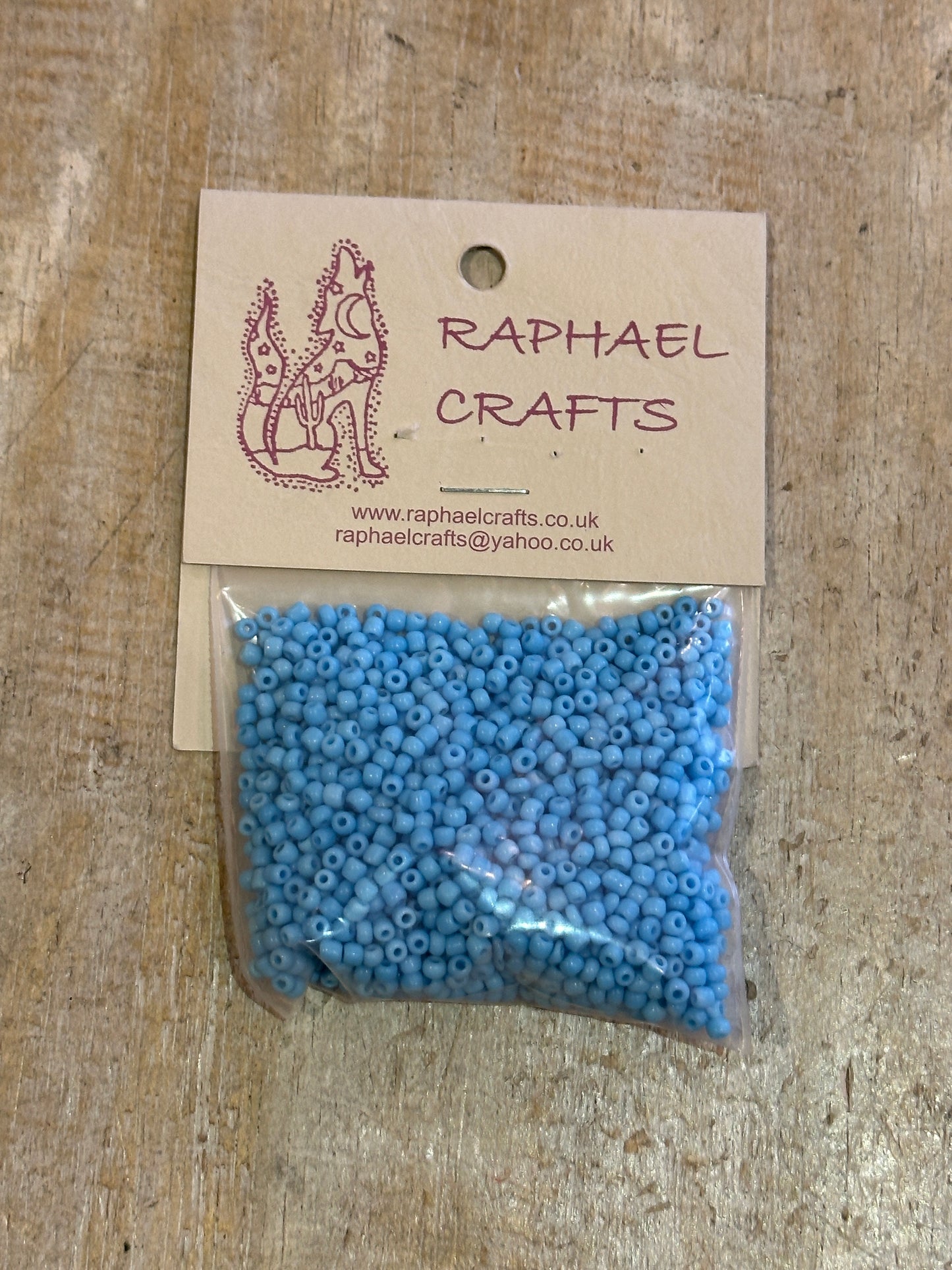 Glass Seed Beads Light Blue Size 8 50g