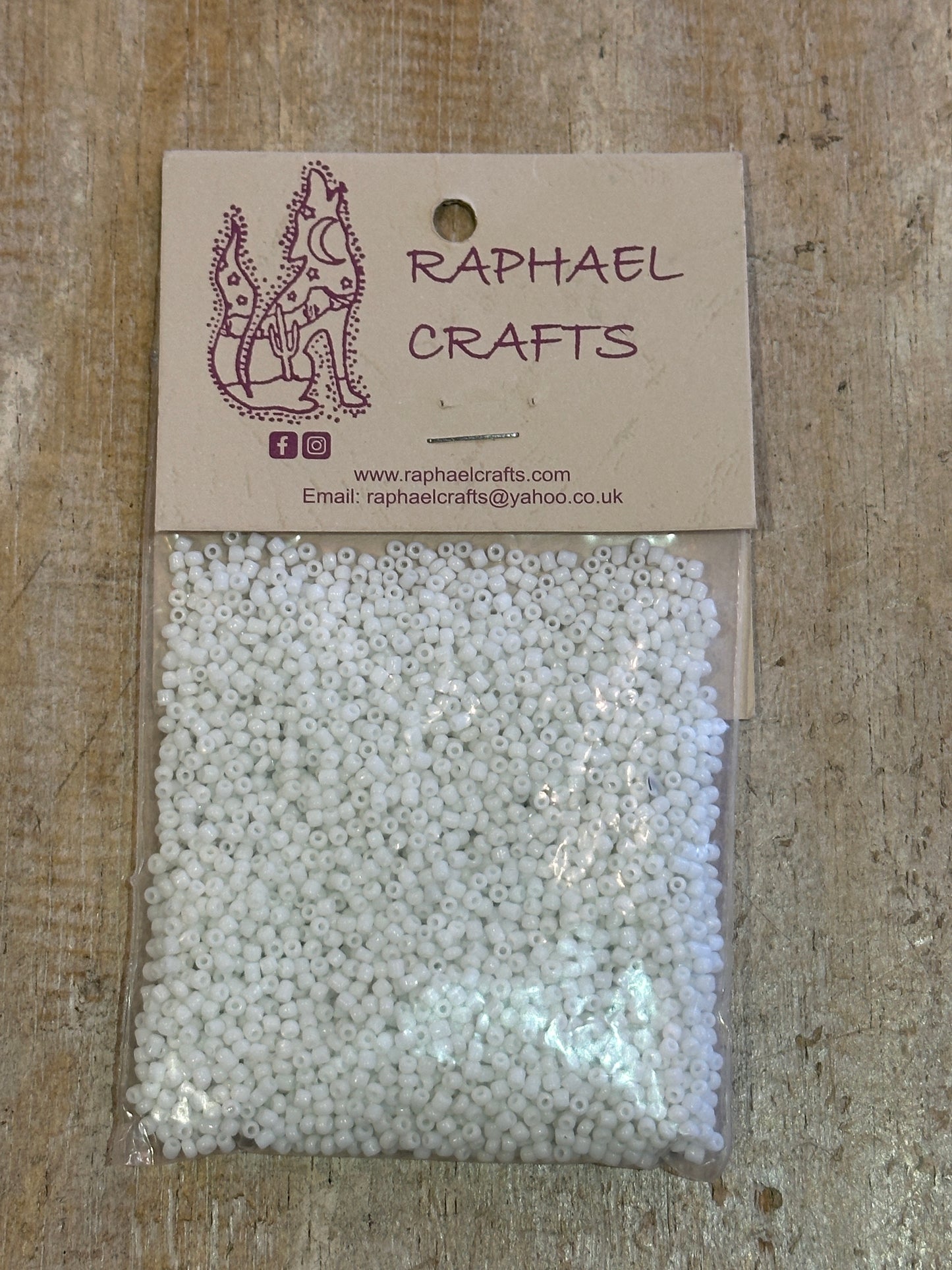 Glass Seed Beads White Size 11 50g