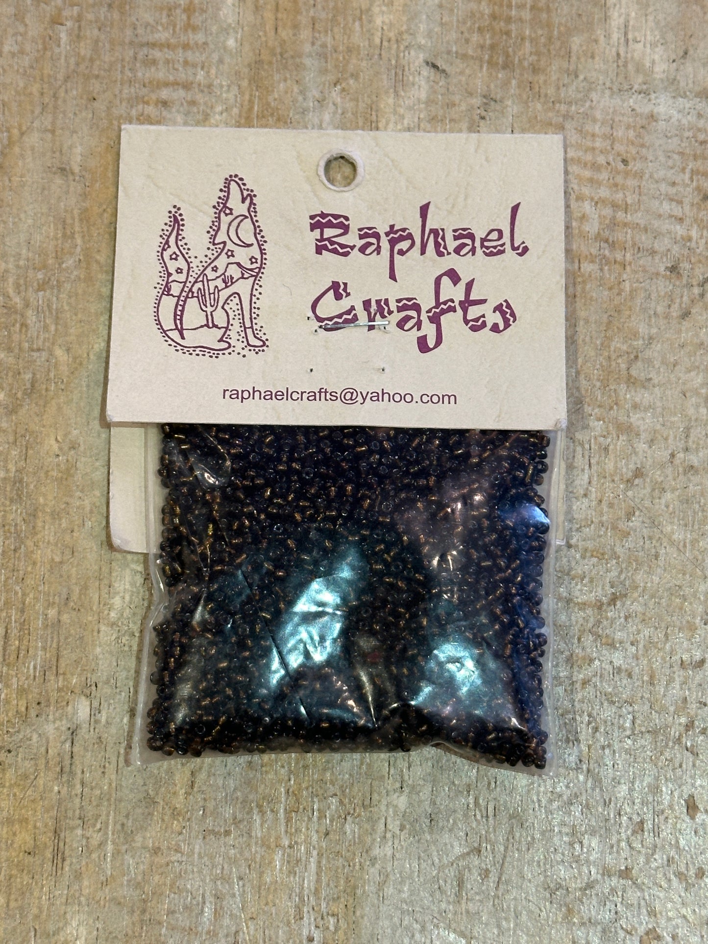 Glass Seed Beads Dark Brown Silver Lined Size 11 50g