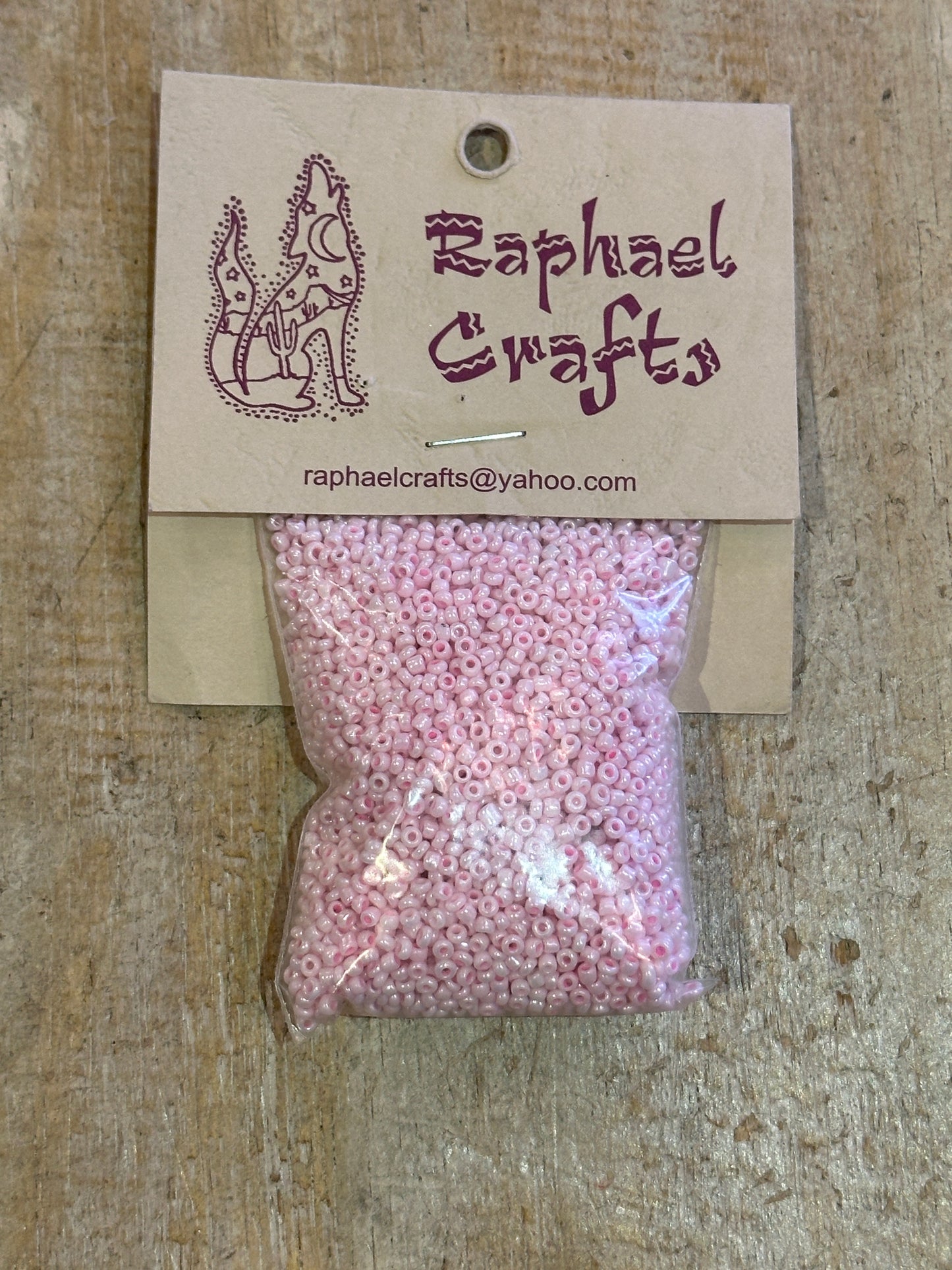Glass Seed Beads Light Pink Size 11 50g