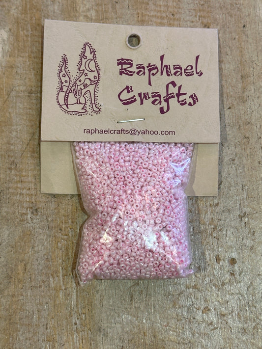 Glass Seed Beads Light Pink Size 11 50g