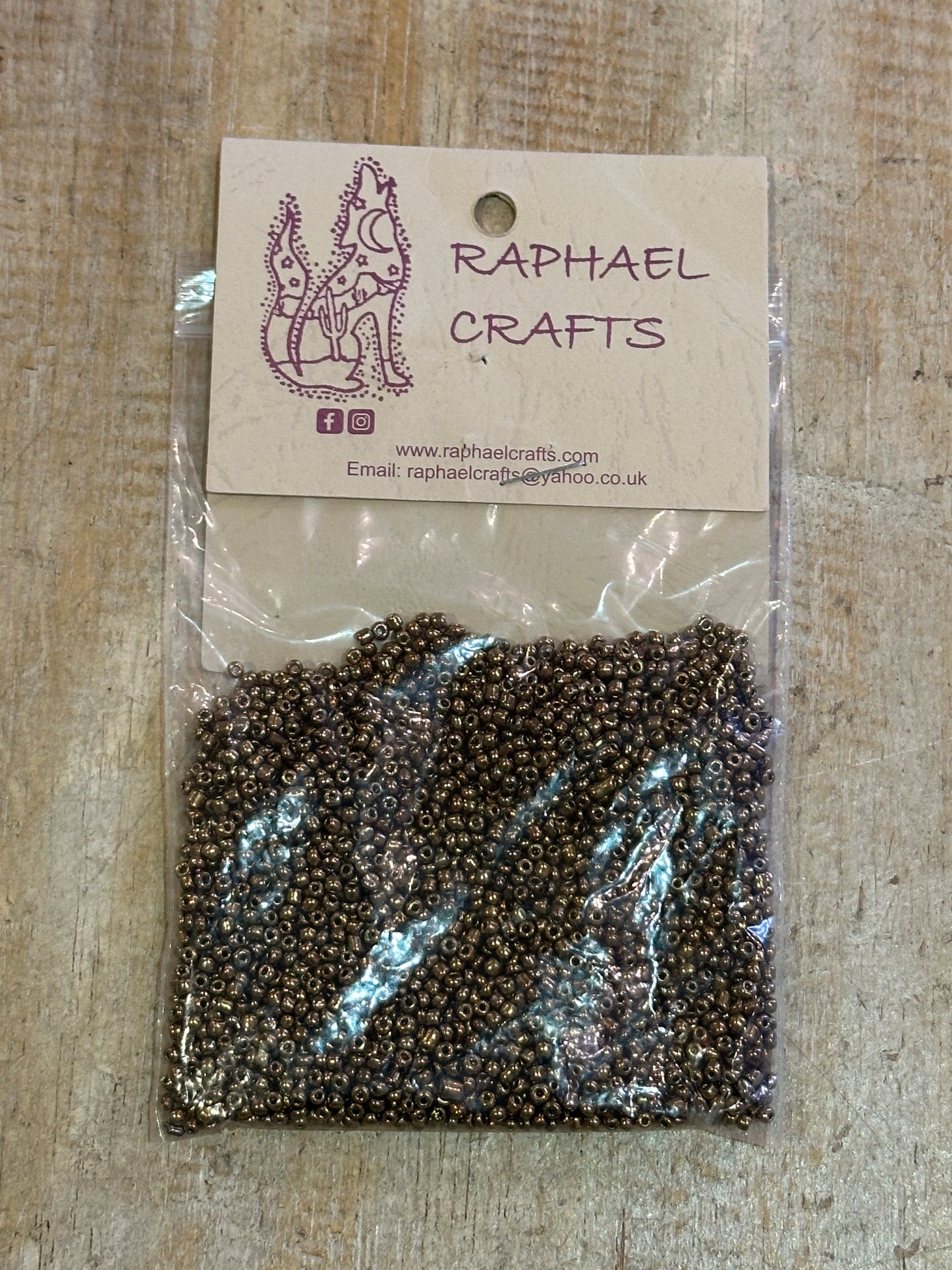Glass Seed Beads Bronze Size 11 50g