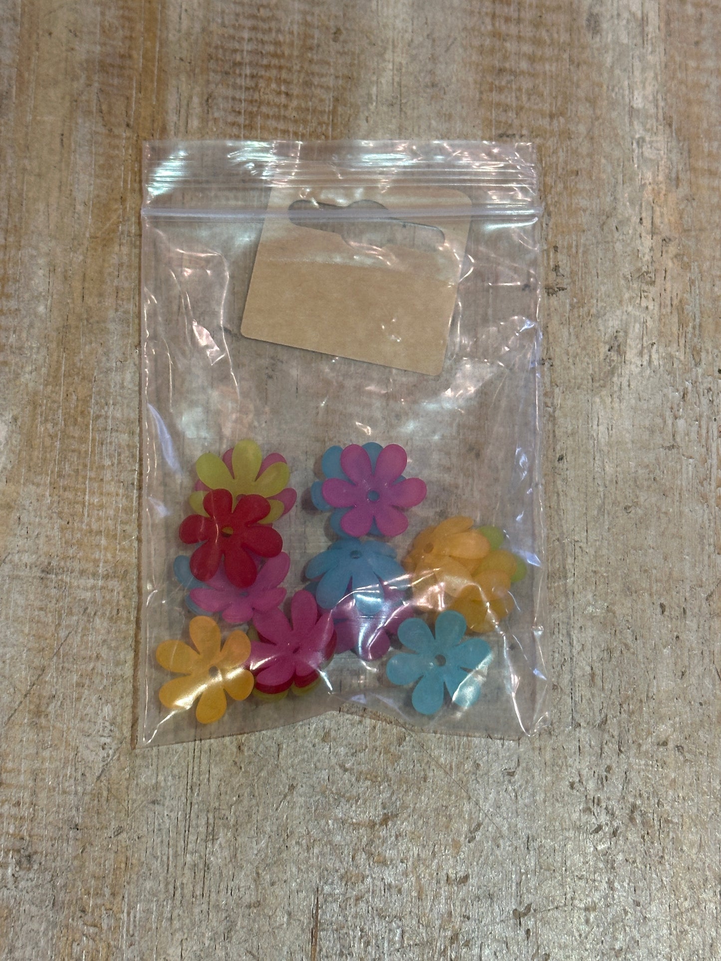 Lucite Beads Bright Coloured Daisy Shaped Pack Of 20