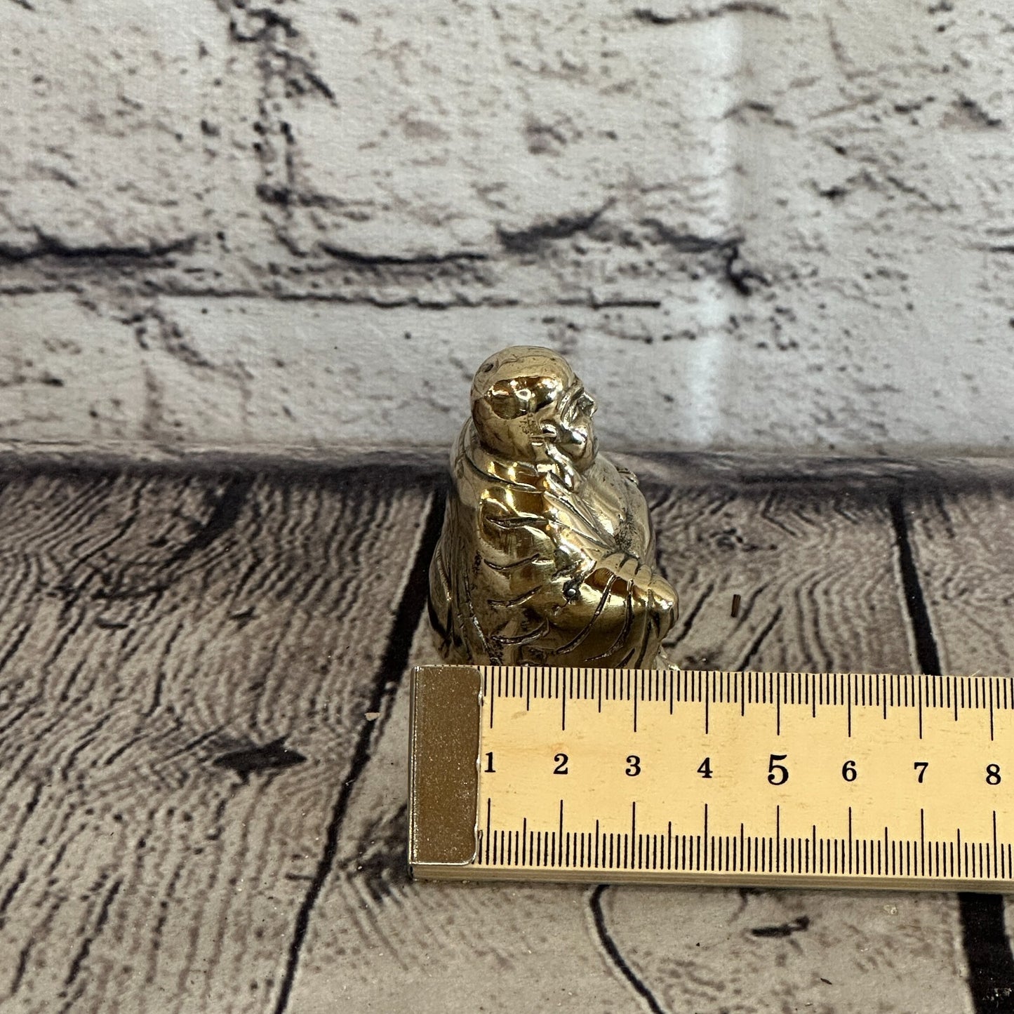 5cm x 5cm Chinese Bronze Buddha Blessing Statue Figure Table Decoration Art