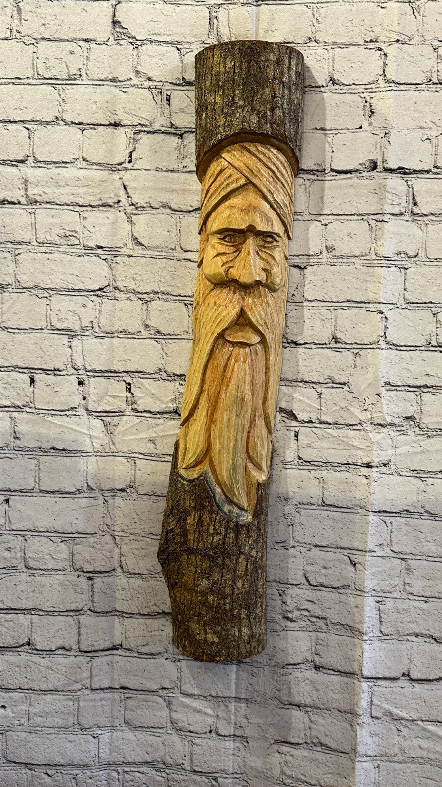 Forest Man Of The Woods 80cm Hand Carved Wizard Tree Trunk Wood Fairtrade