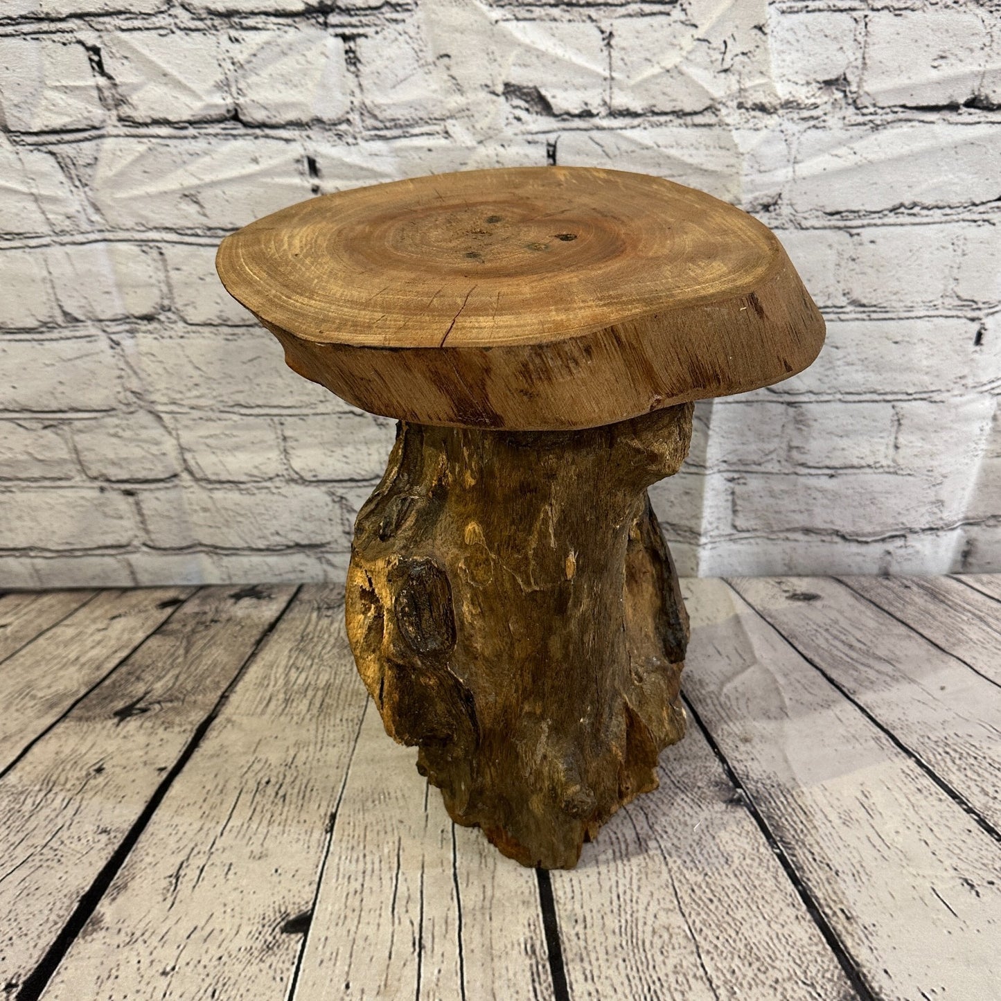 31cm x 26cm Teak Root Wood Mushroom Coffee Table Side Table Home Furniture No 9