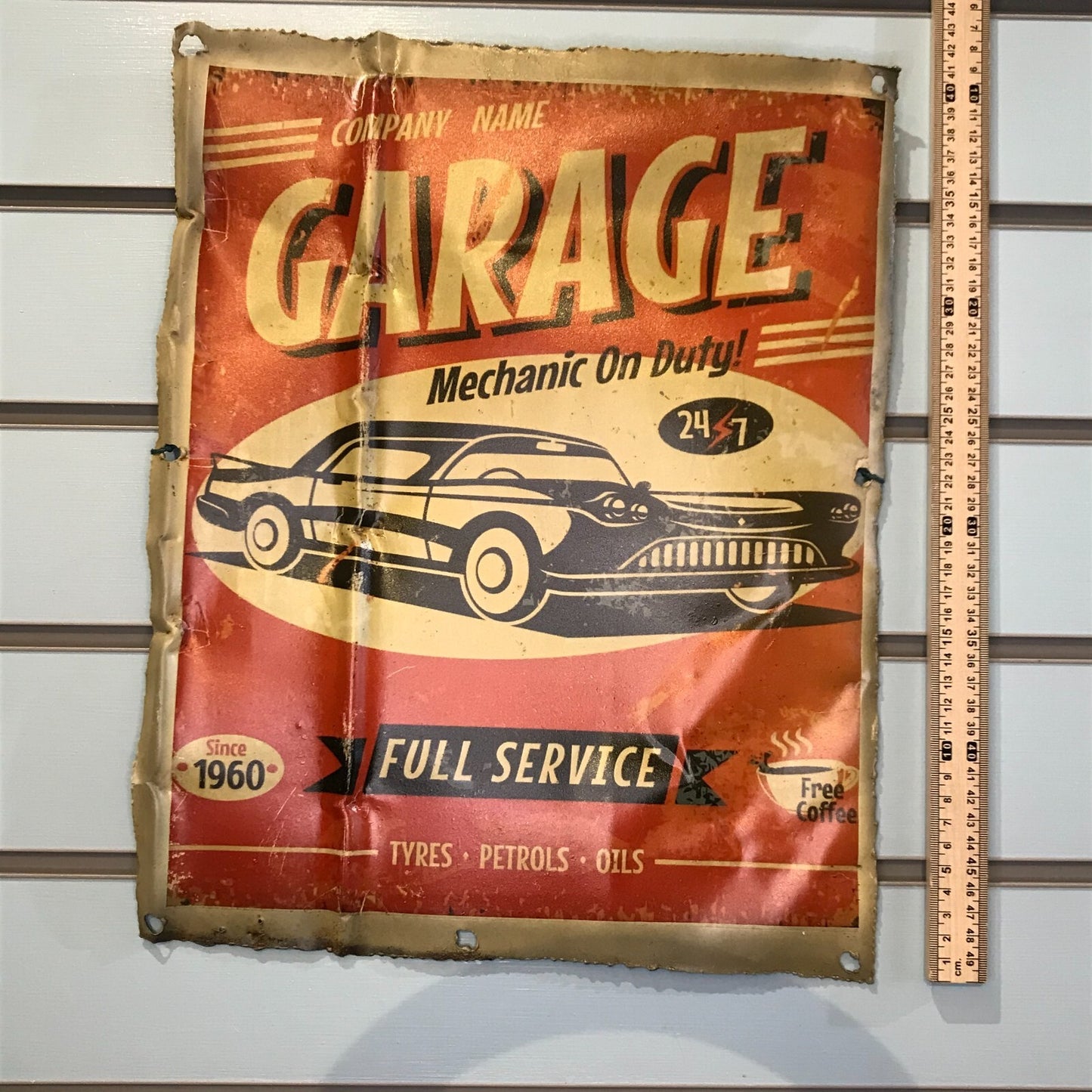Garage Man Cave Poster Advert Wall Plaque 42cm x 36cm Vintage Retro Tin Sign