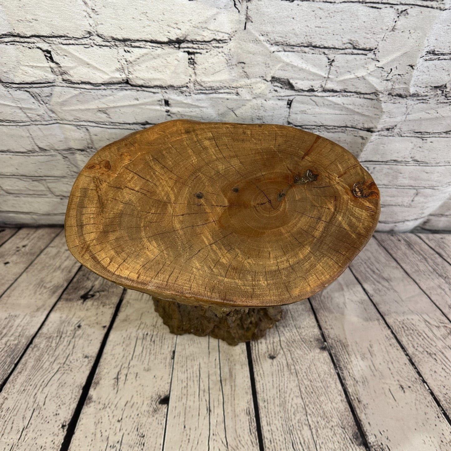32cm x 28cm Teak Root Wood Mushroom Coffee Table Side Table Home Furniture No 4