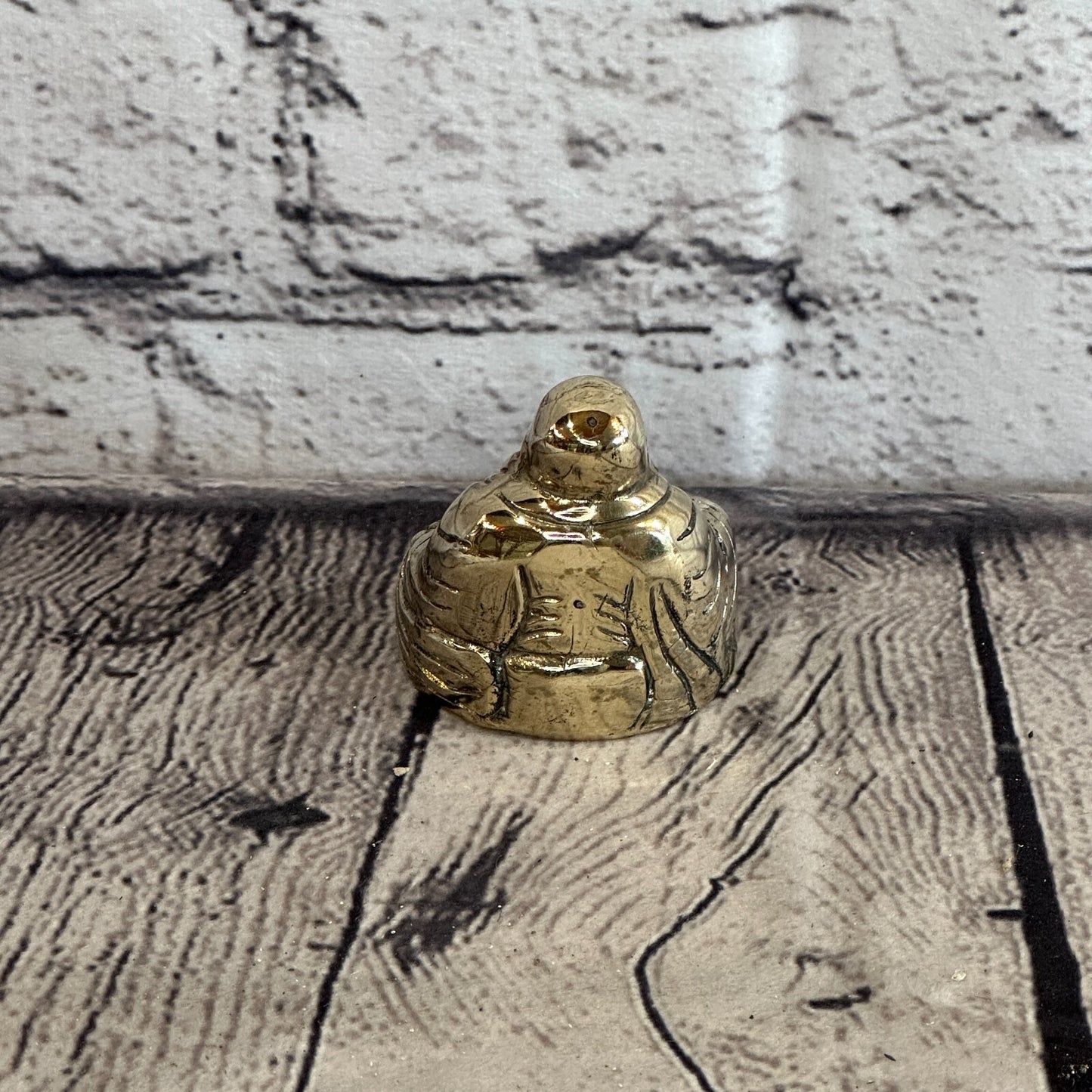 5cm x 5cm Chinese Bronze Buddha Blessing Statue Figure Table Decoration Art