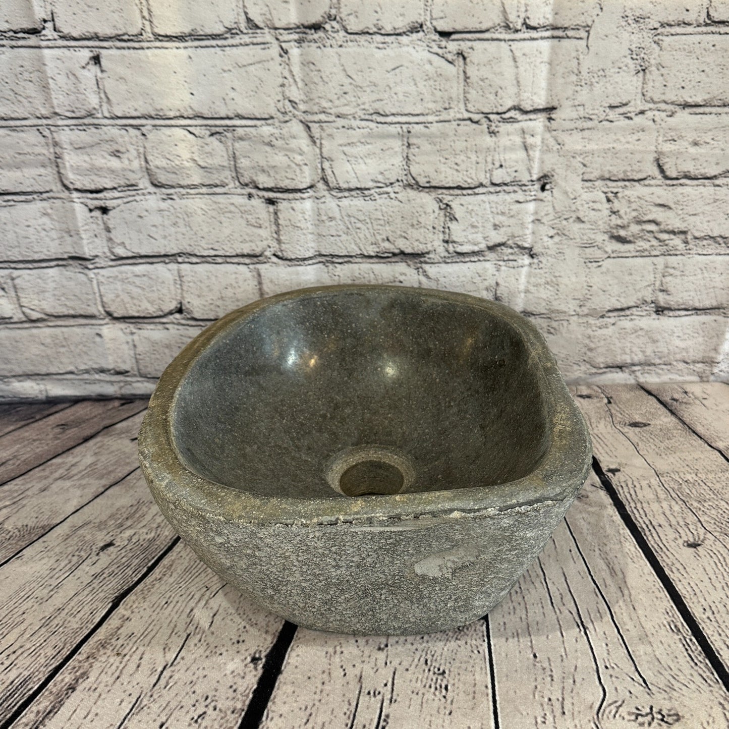 30cm x 27cm River Stone Sink Basin Bowl Natural for Bathroom Washroom Oval No 23