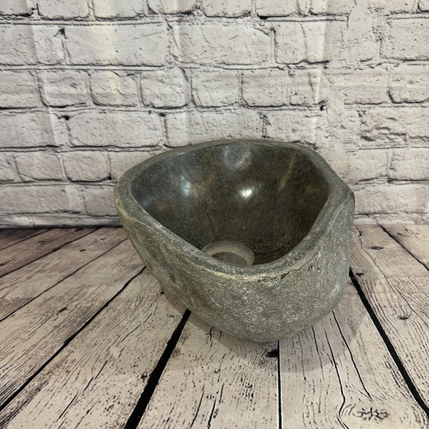 31cm x 26cm River Stone Sink Basin Bowl Natural for Bathroom Washroom Oval No 36