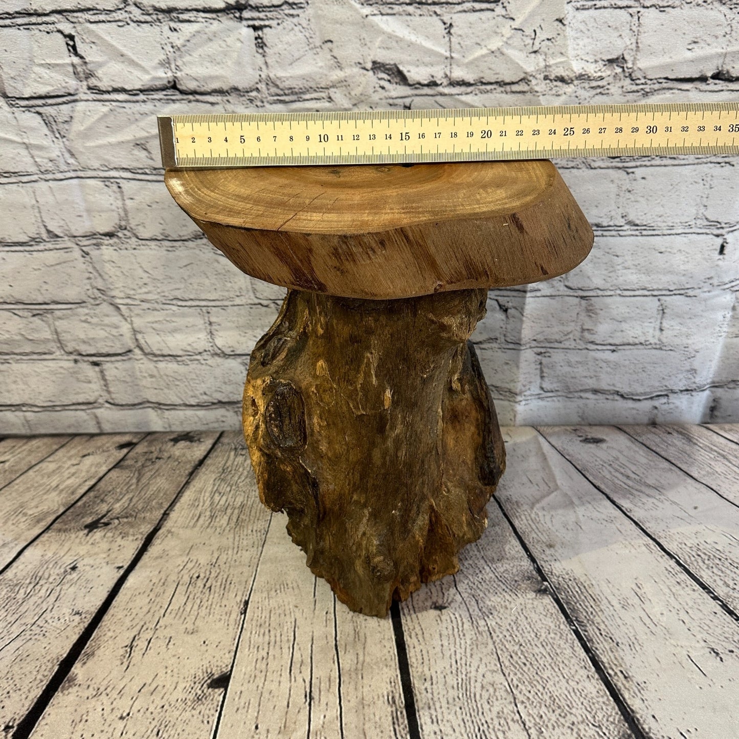 31cm x 26cm Teak Root Wood Mushroom Coffee Table Side Table Home Furniture No 9