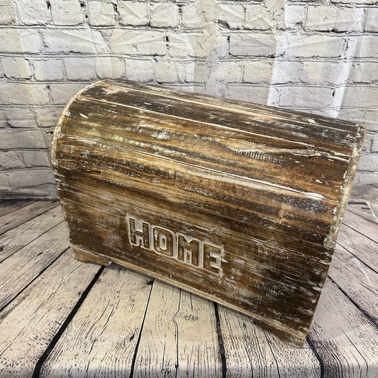 50cm x 35cm x 30cm Brown Home Wood Box Wooden Chest Storage Craft Handles Lid