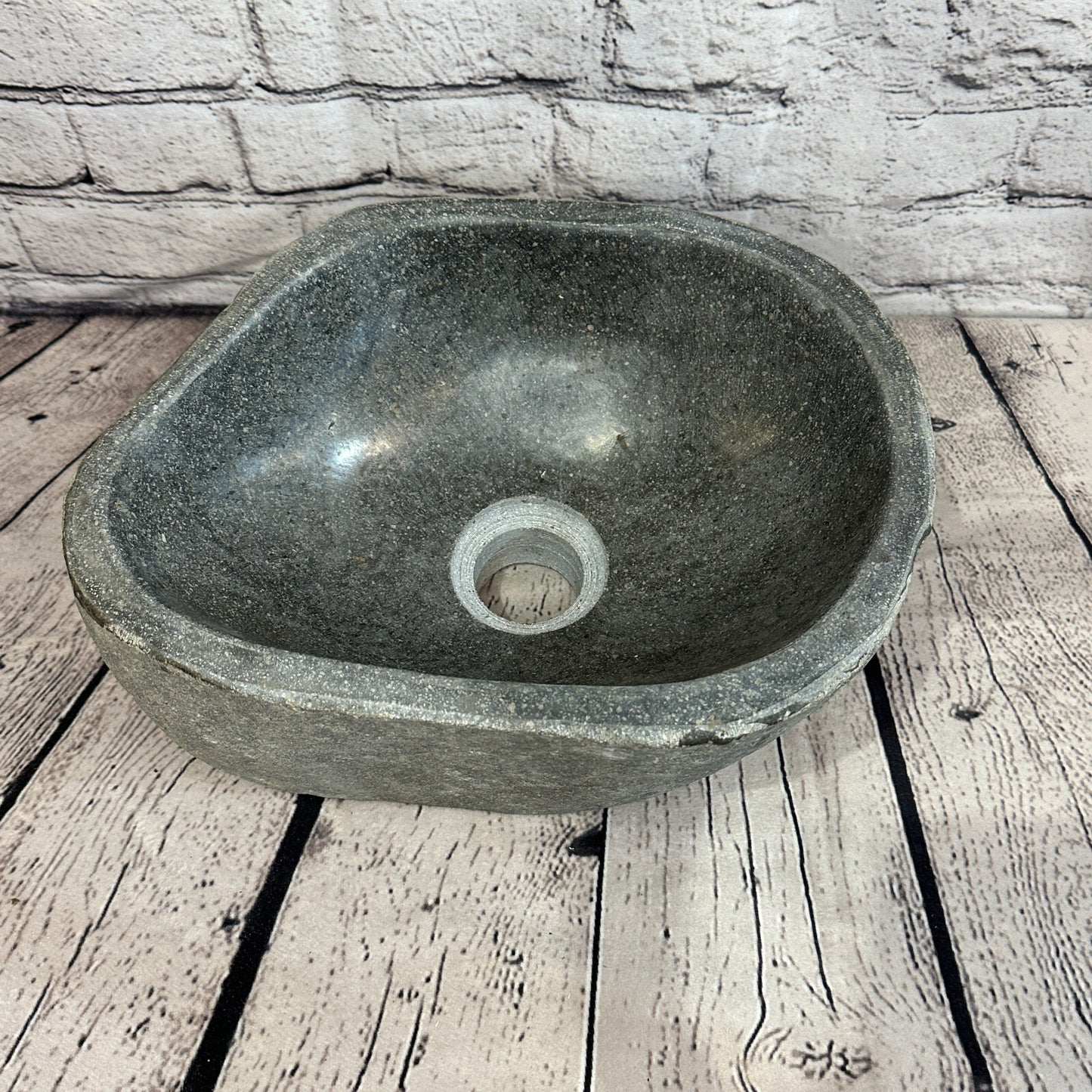 29cm x 24cm River Stone Sink Basin Bowl Natural for Bathroom Washroom Oval No 32