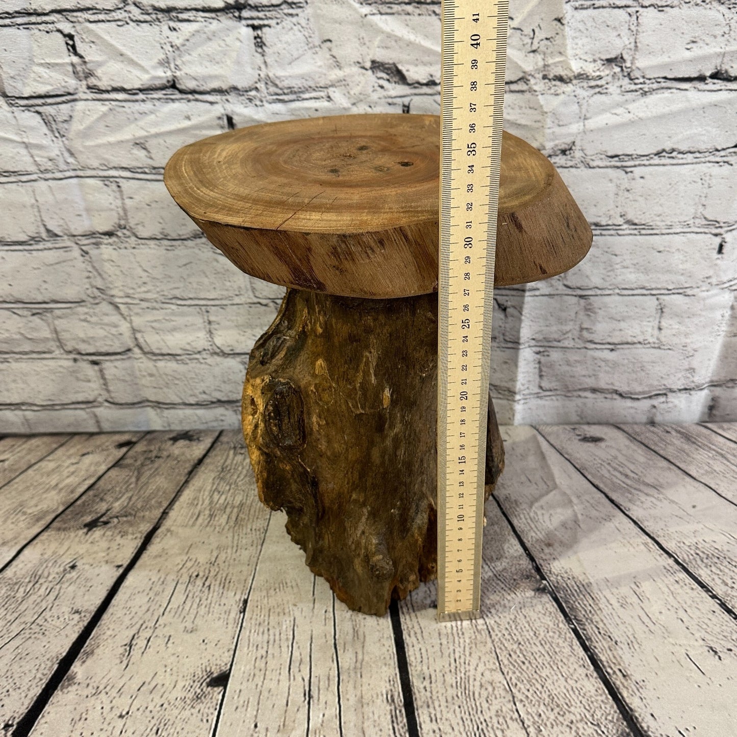 31cm x 26cm Teak Root Wood Mushroom Coffee Table Side Table Home Furniture No 9