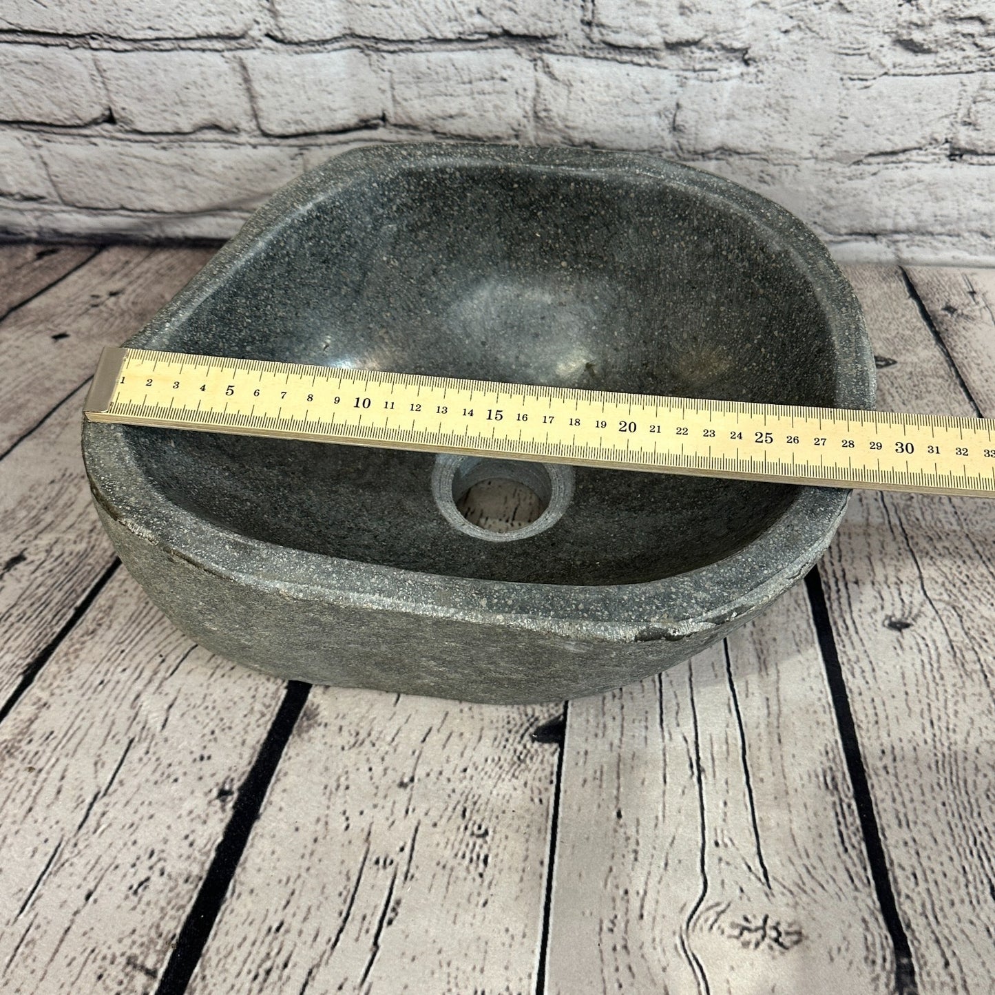 29cm x 24cm River Stone Sink Basin Bowl Natural for Bathroom Washroom Oval No 32