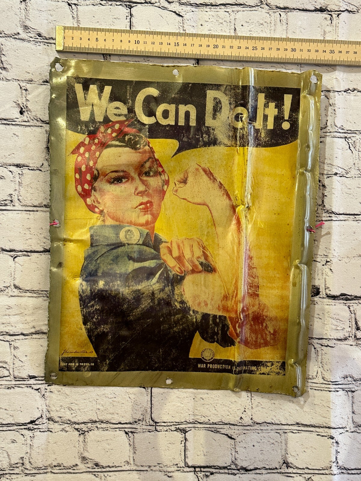 We Can Do It WW2 Poster Advert Wall Plaque 42cm x 36cm Vintage Retro Tin Sign