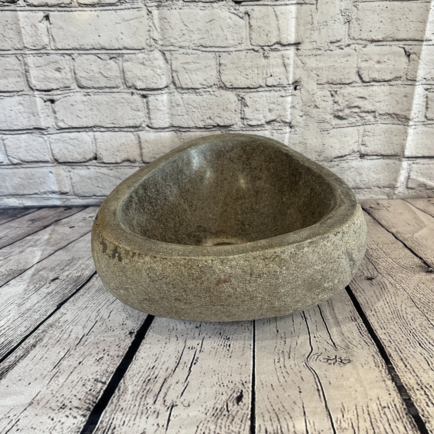 33cm x 28cm River Stone Sink Basin Bowl Natural for Bathroom Washroom Oval No 2